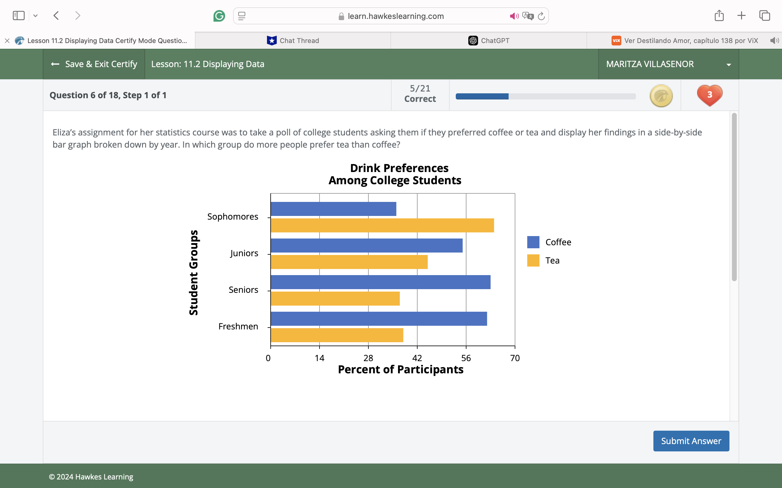 answer G 2 learn.hawkeslearning.com + X Lesson