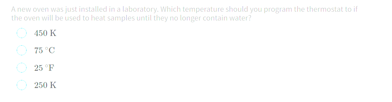 Answer A new oven was just installed in a