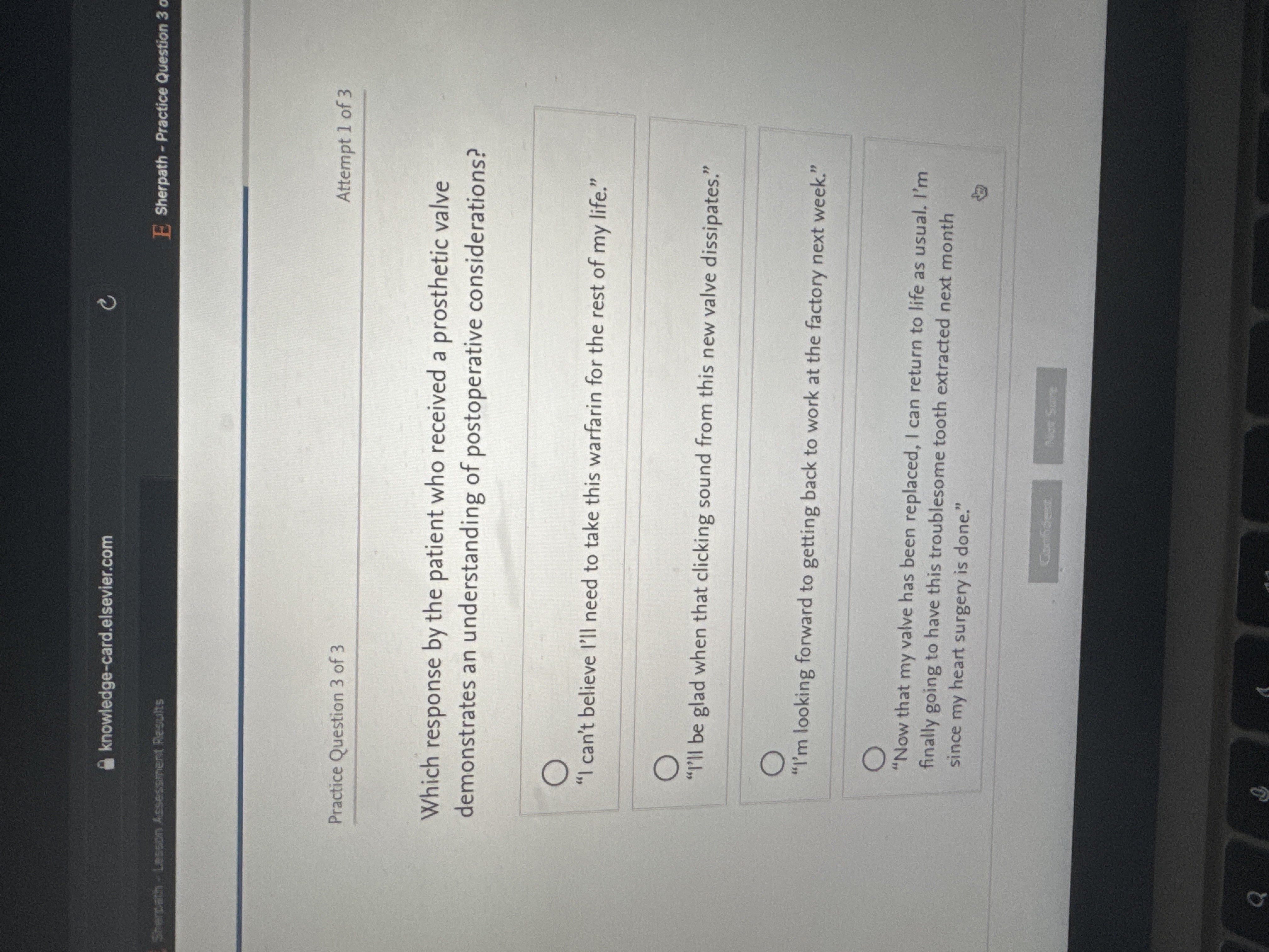 Answer knowledge-card.elsevier.com C Sterpath -
