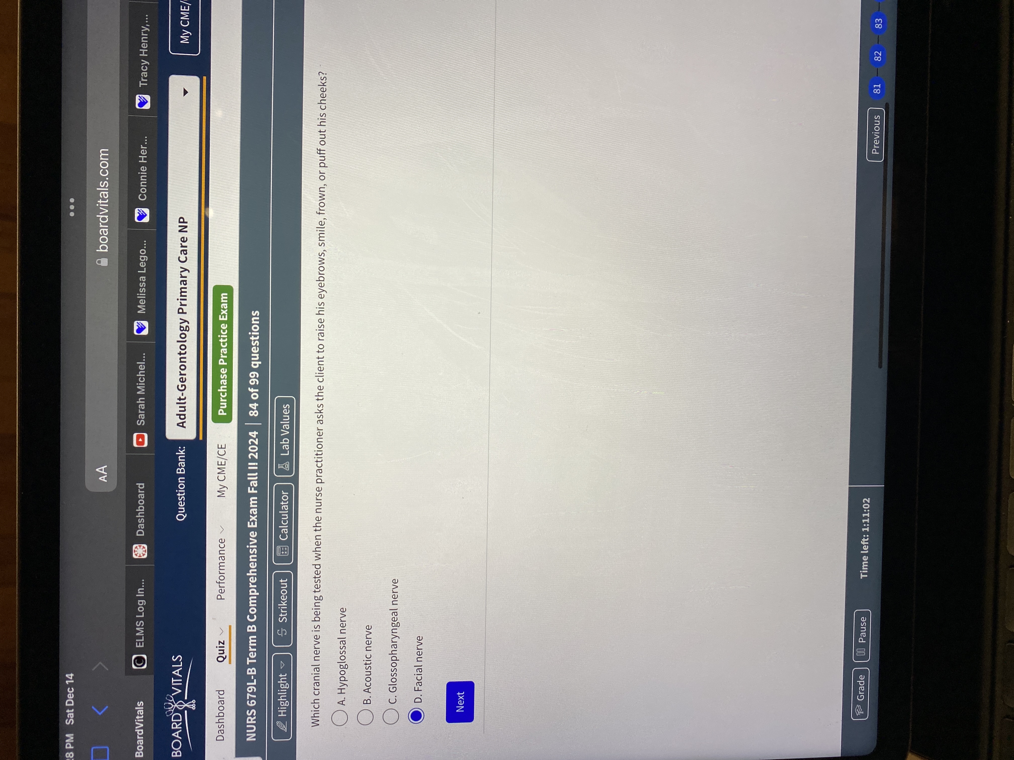 Answer 8 PM Sat Dec 14 . . . AA boardvitals.com