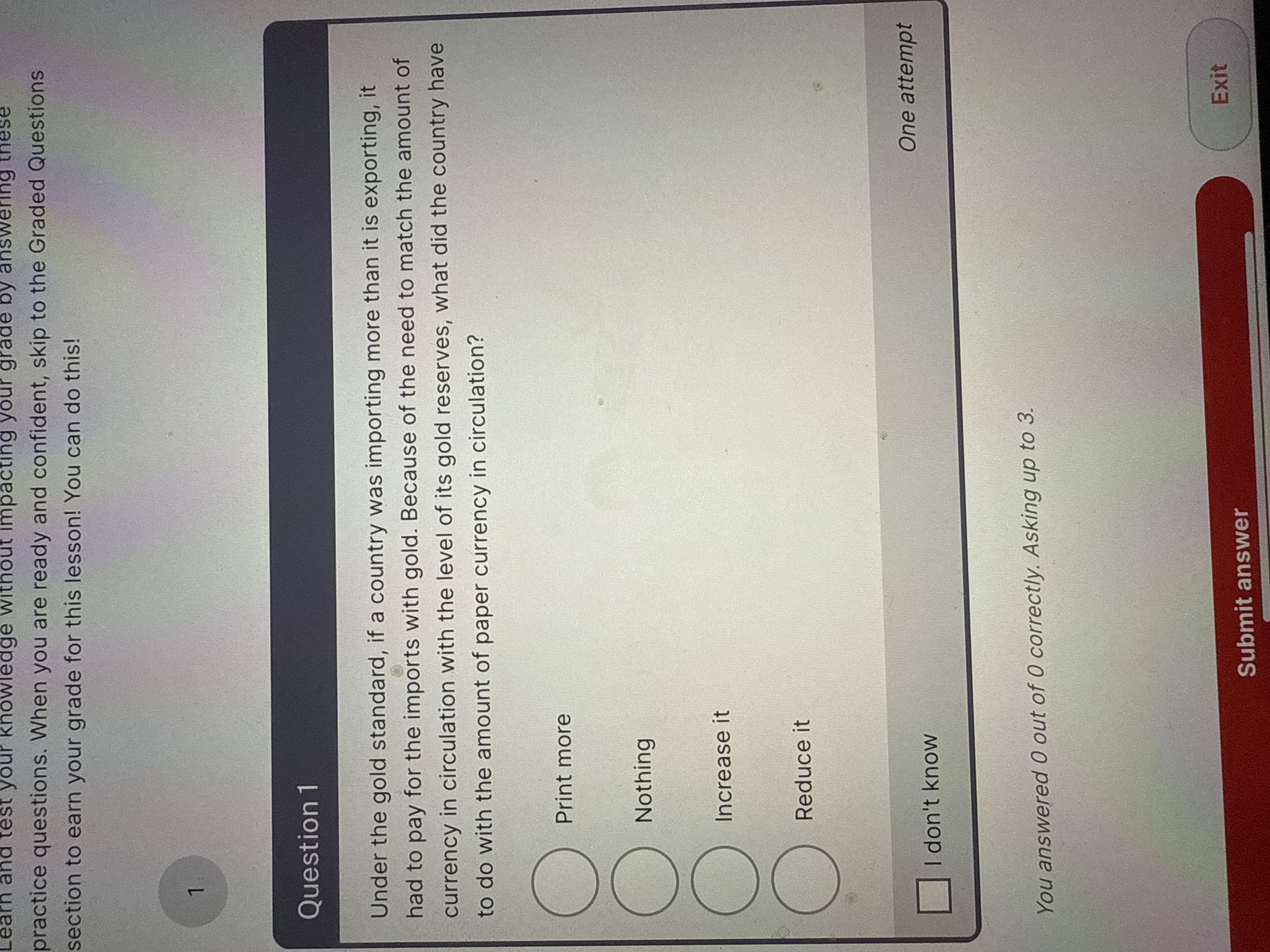 Answer Learn and test your knowledge without