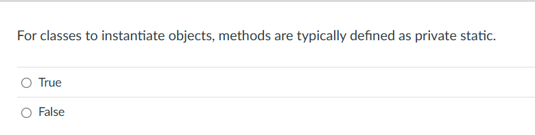 answer For classes to instantiate objects,