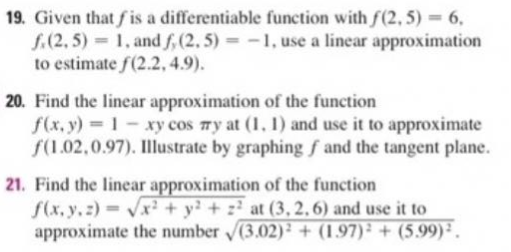 answer 19. Given that f is a differentiable