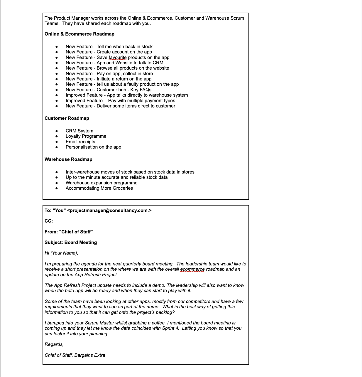 Scenario Bargains Extra is a general merchandise