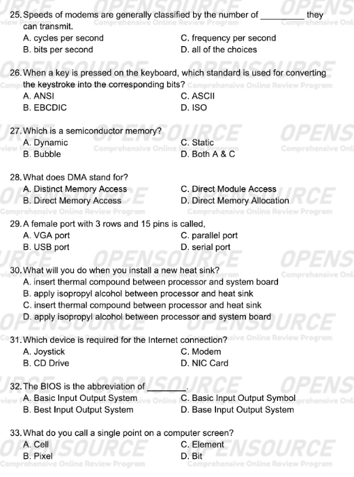 convert into word also the choices and correct