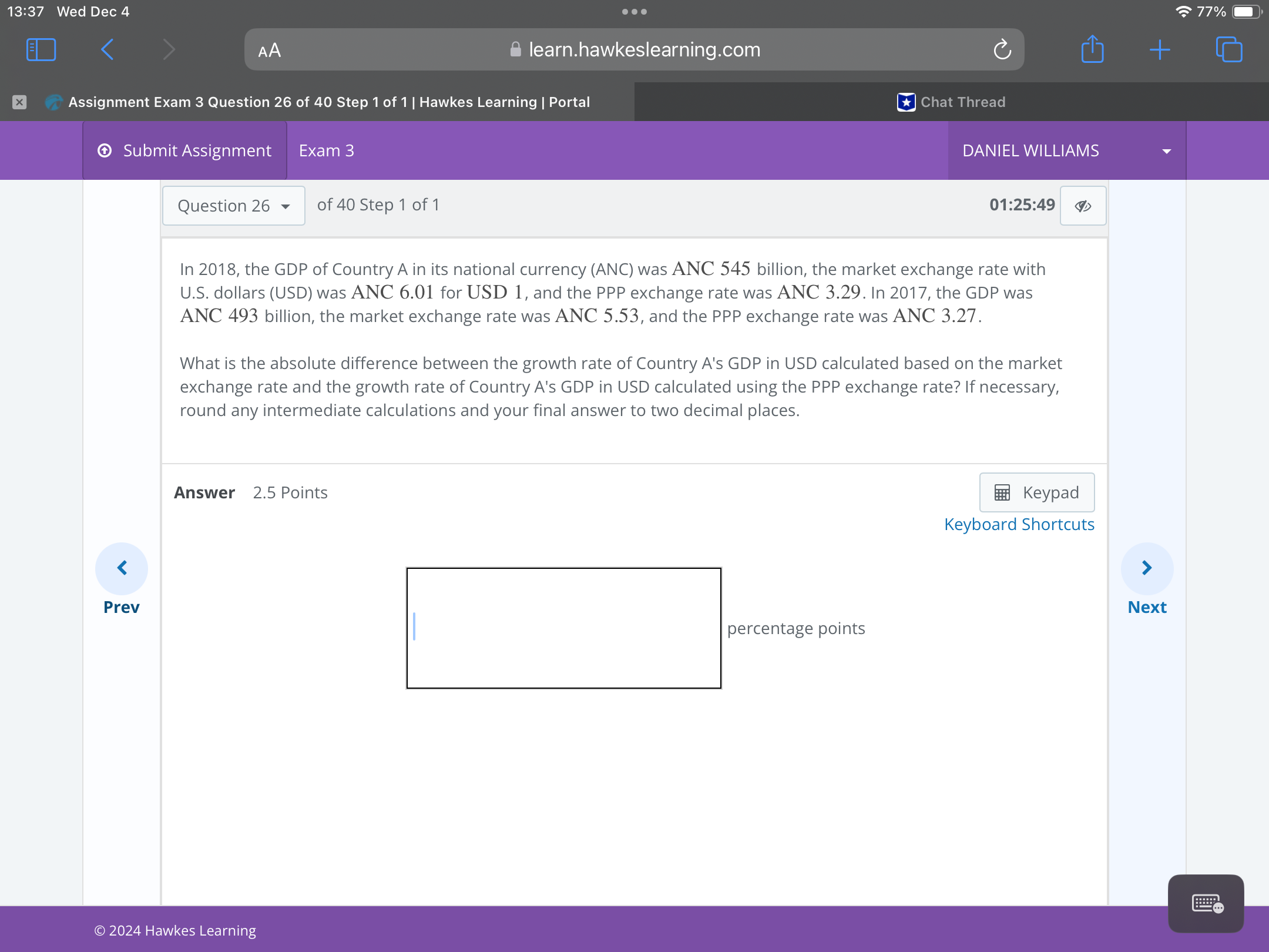 Answer 13:37 Wed Dec 4 . . . - 77% O AA