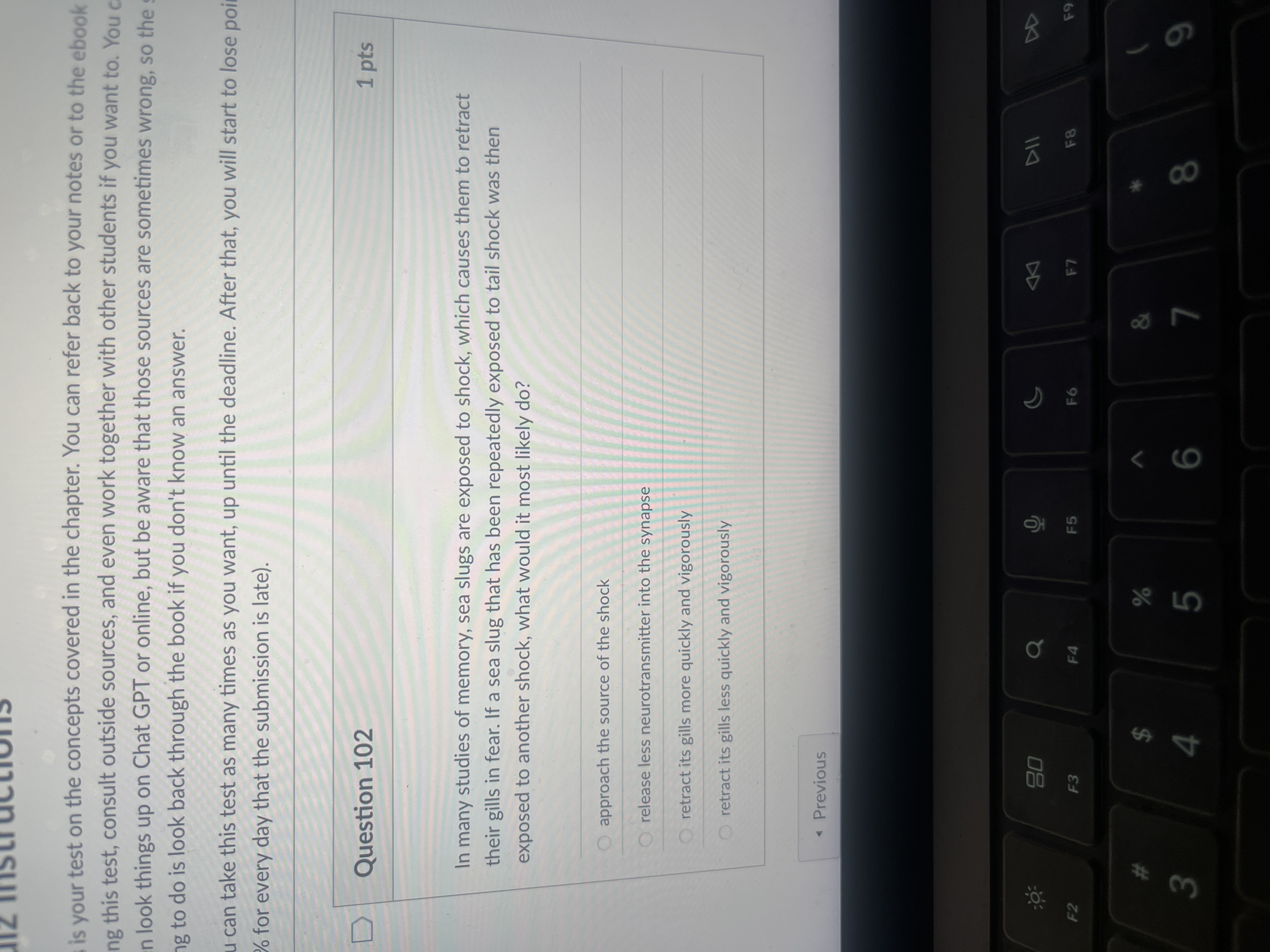 answer is your test on the concepts covered in