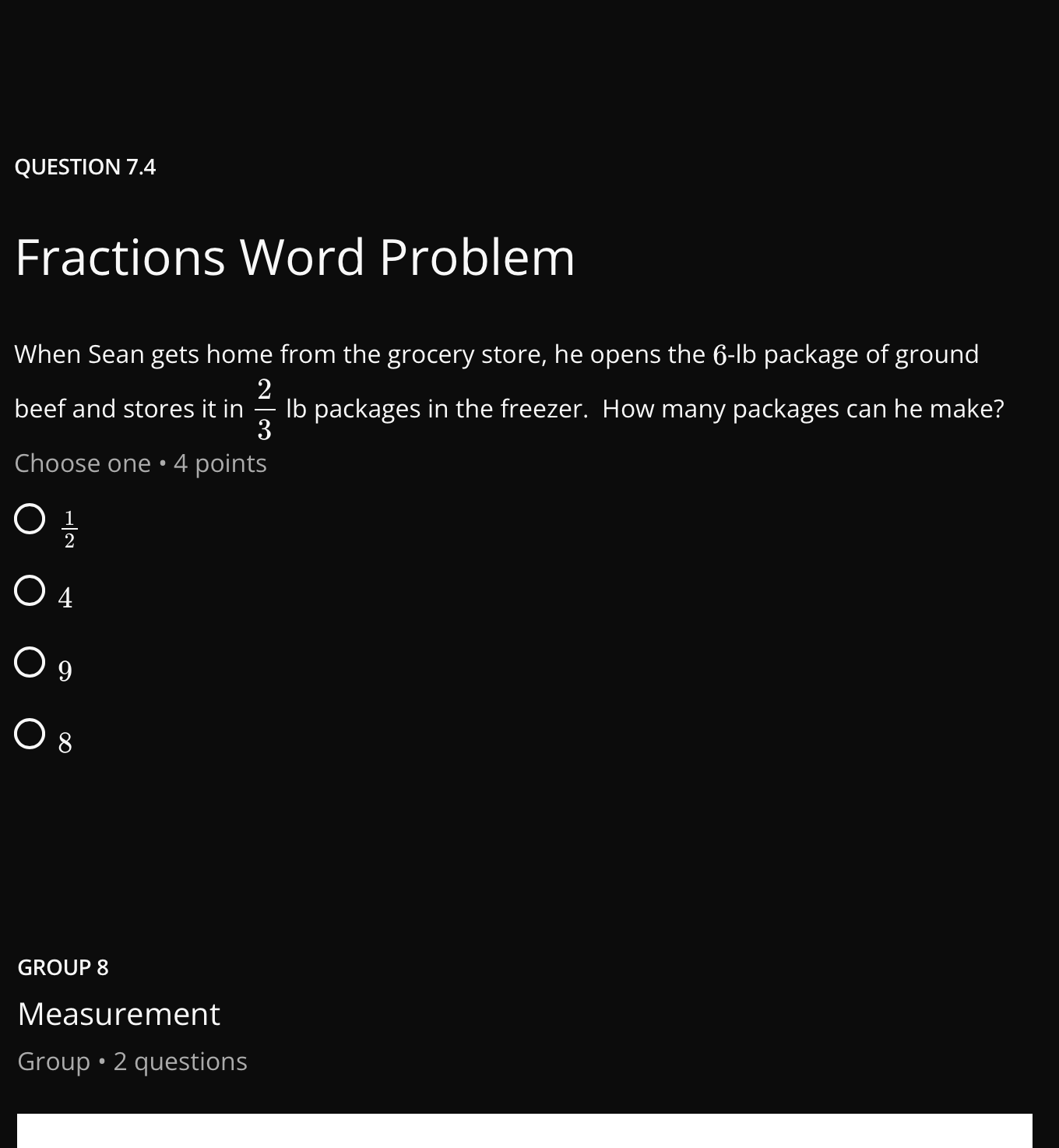ANSWER QUESTION 7.4 Fractions Word Problem When