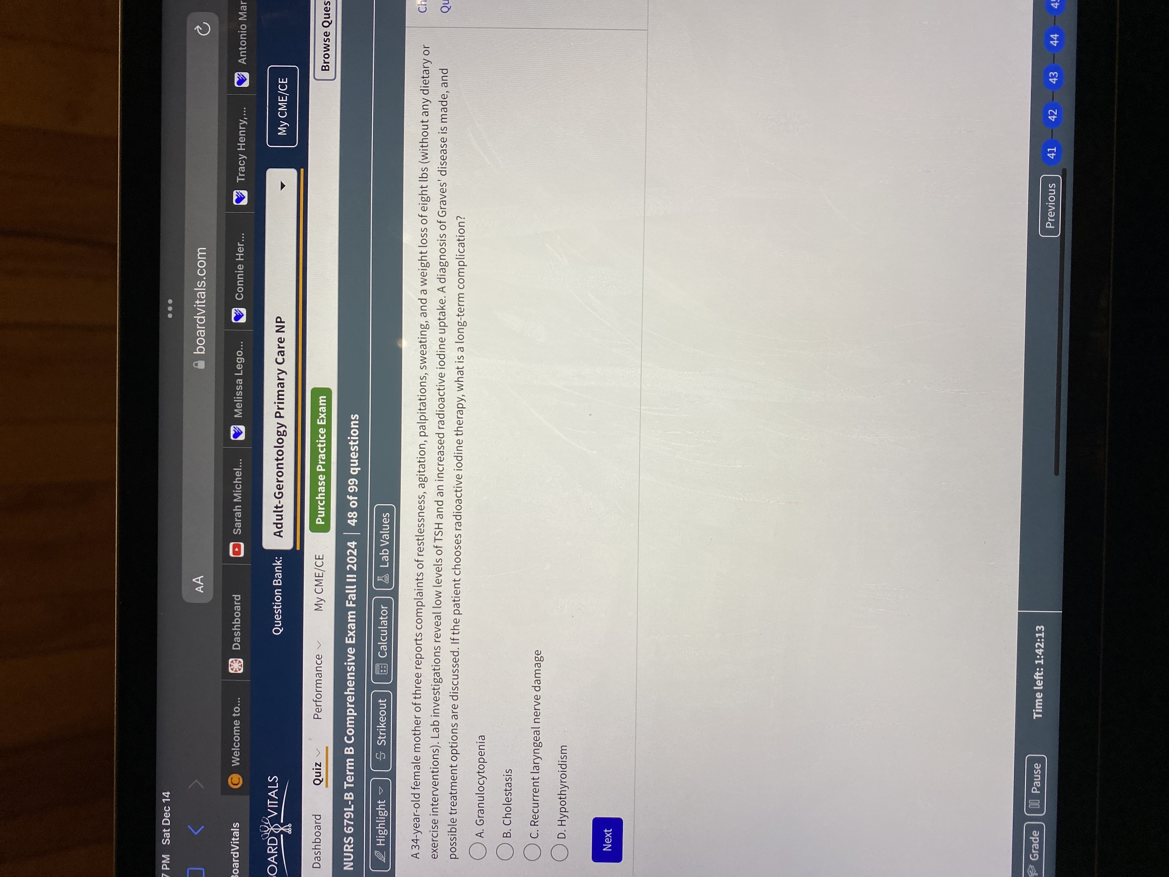 Answer PM Sat Dec 14 . . . AA boardvitals.com C