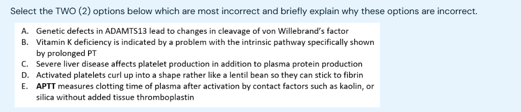 Is d correct? if so why? Select the TWO (2)