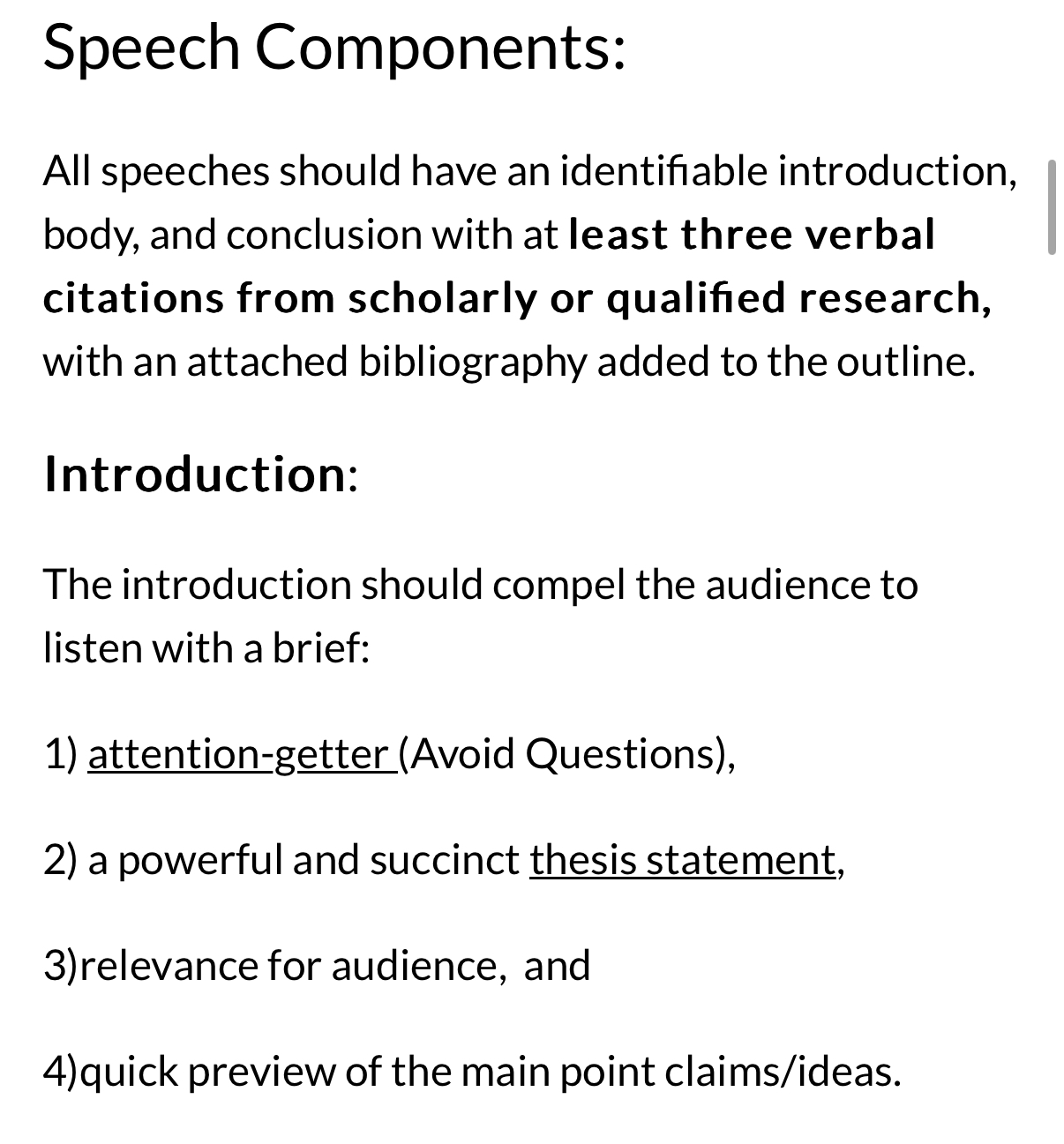 Objective Construct and deliver a 4-5 Minute