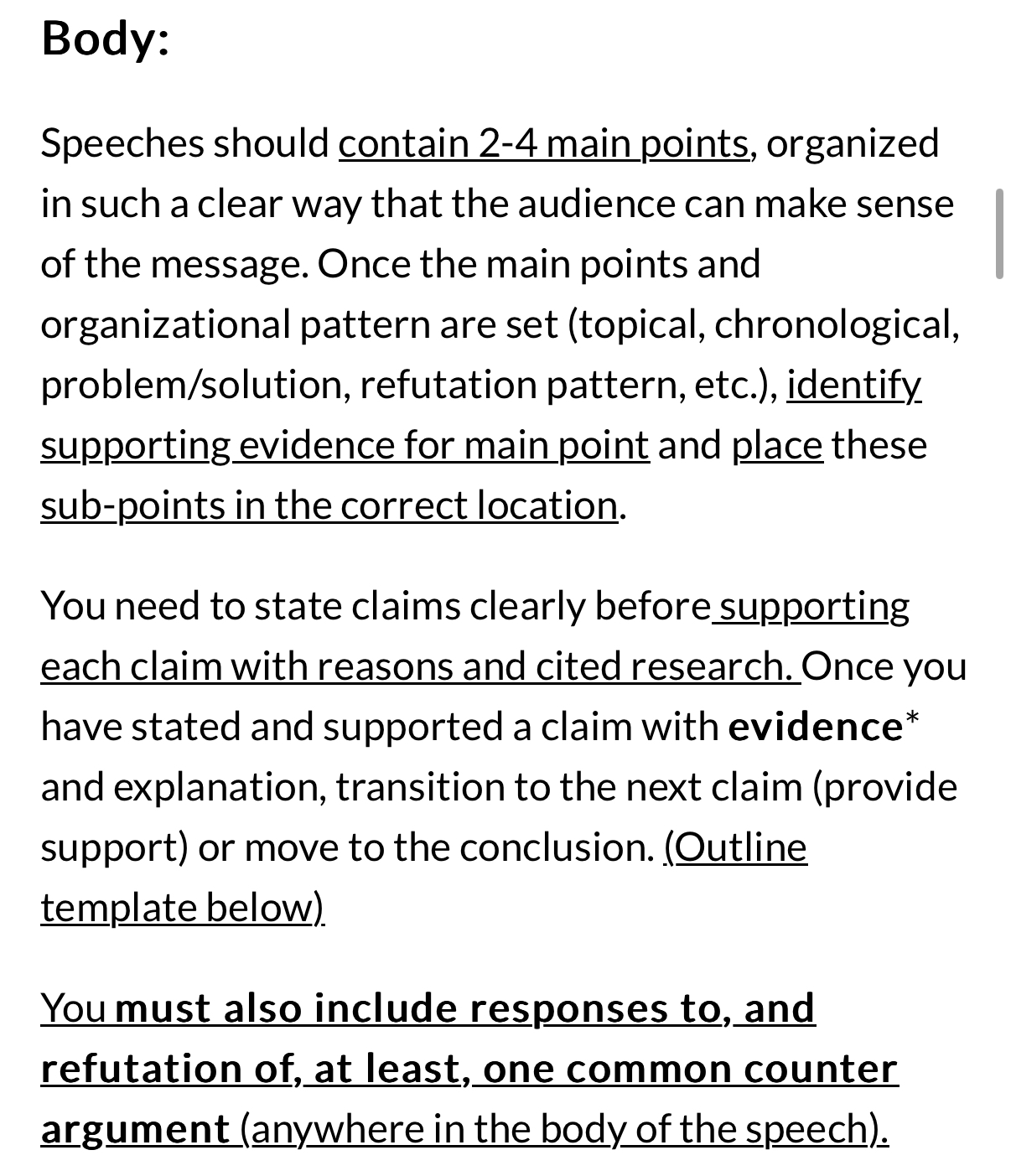 Objective Construct and deliver a 4-5 Minute