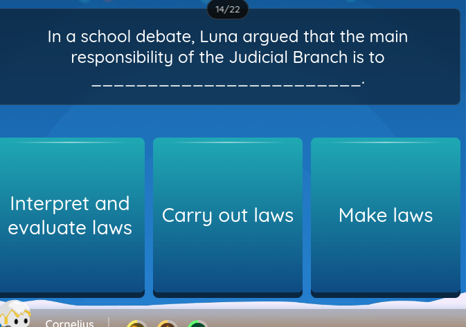 answer In a school debate, Luna argued that the