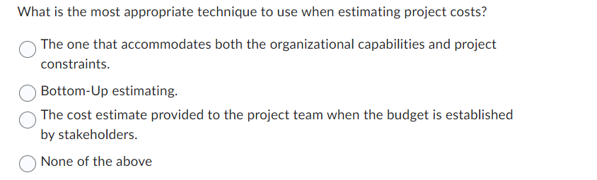 What is the most appropriate technigue to use