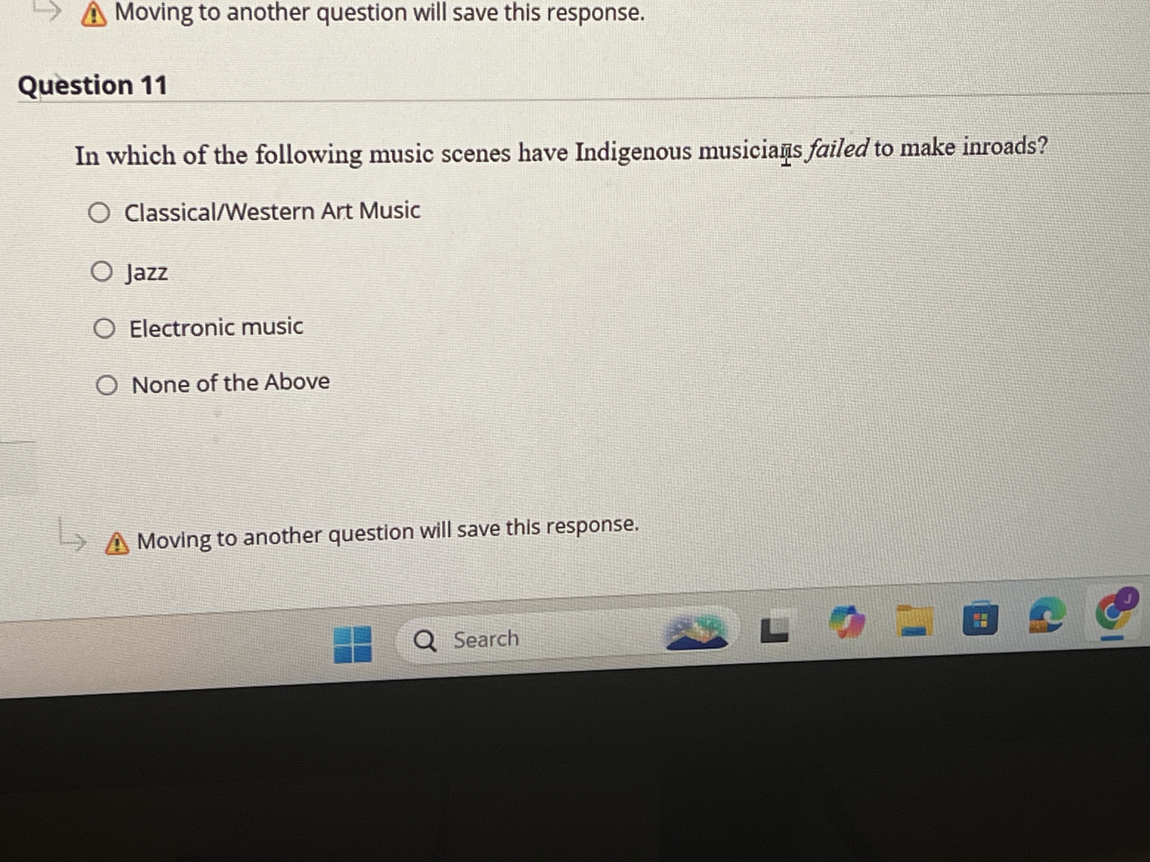 Answer Moving to another question will save this