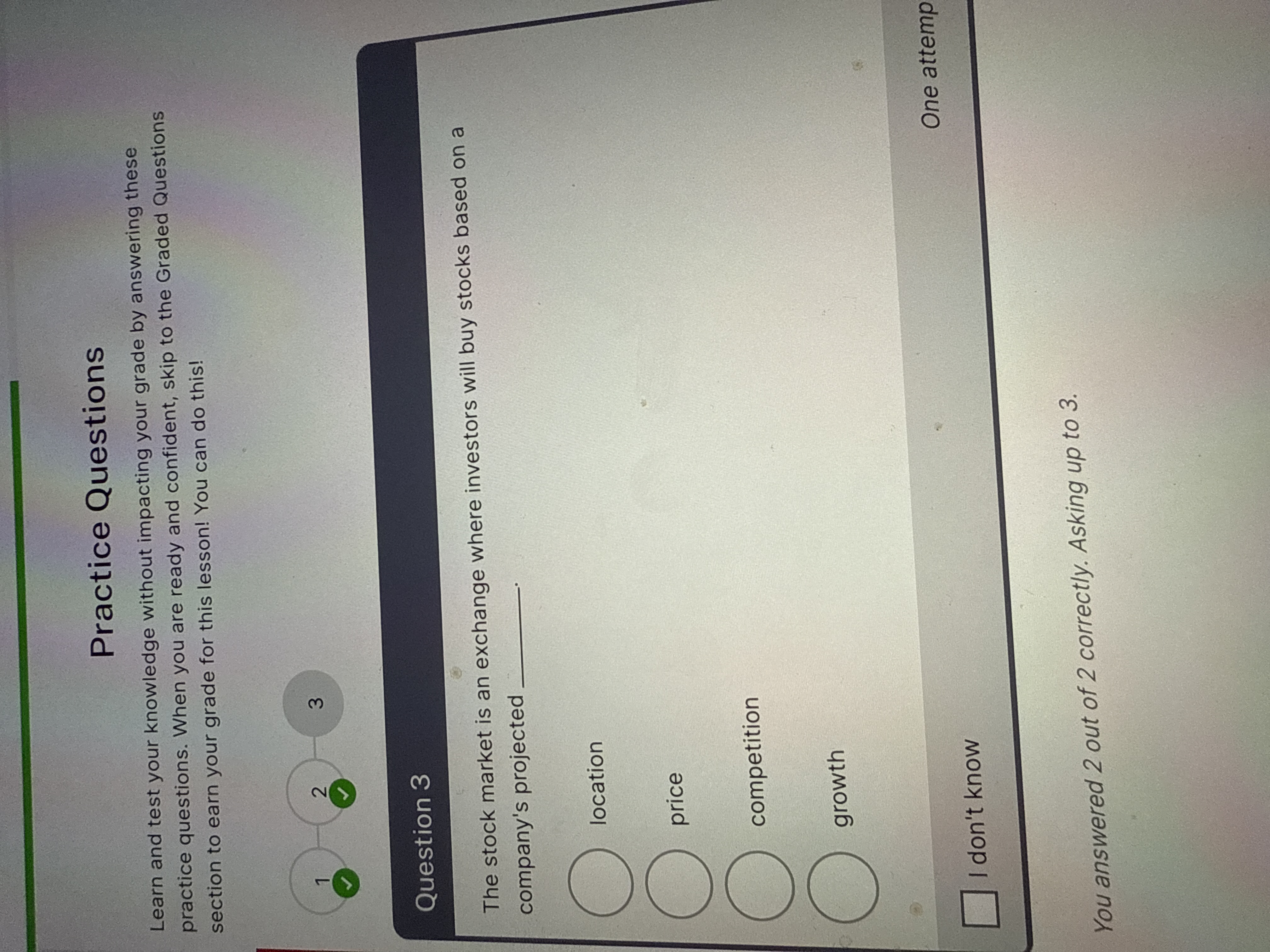 Answer Practice Questions Learn and test your