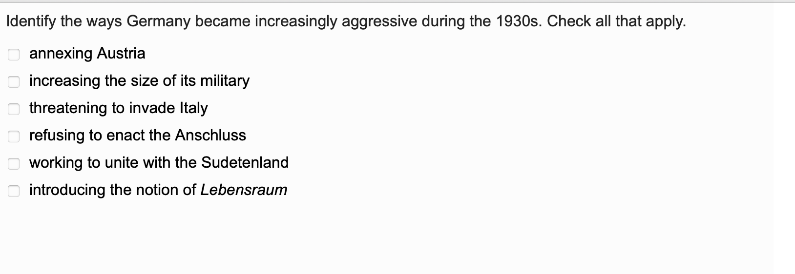 Answer Identify the ways Germany became