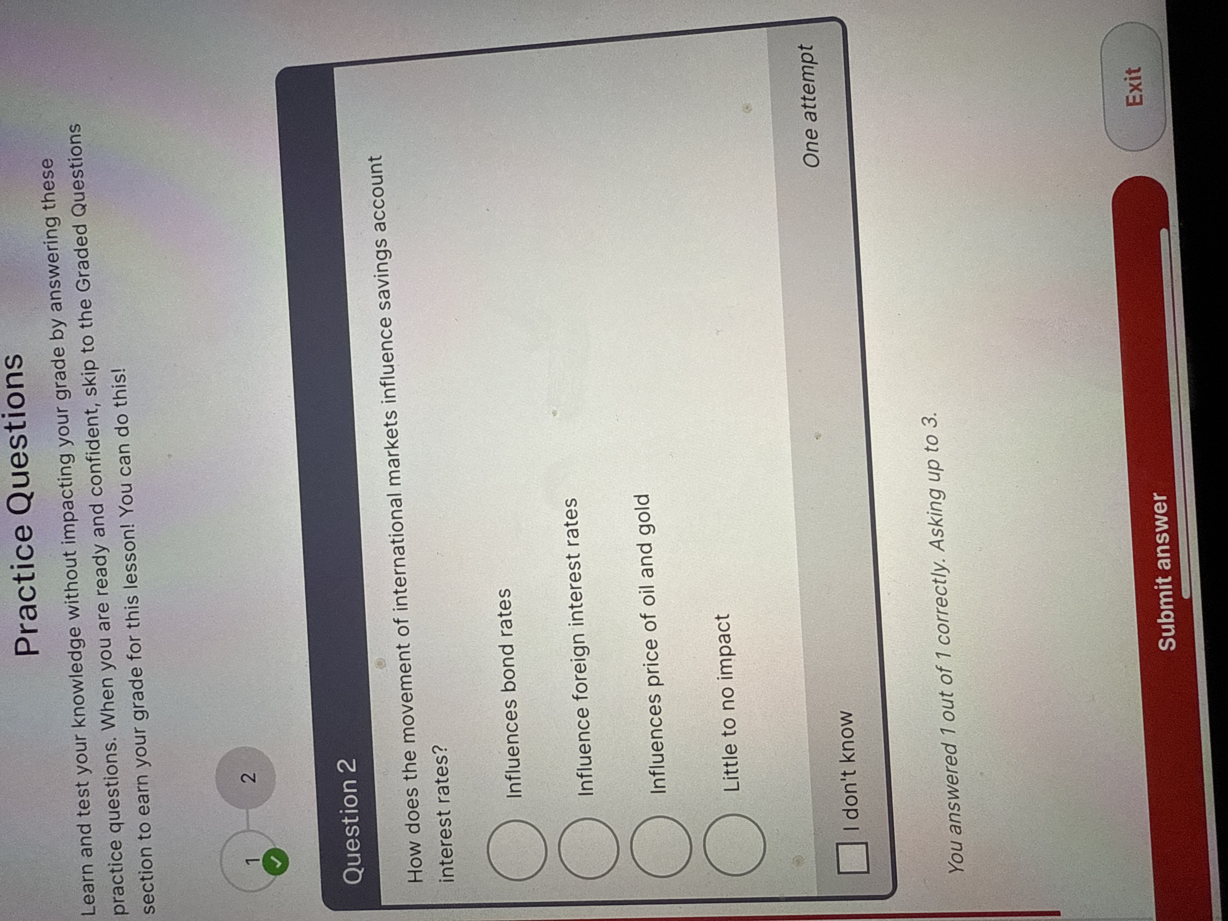 Answer Practice Questions Learn and test your