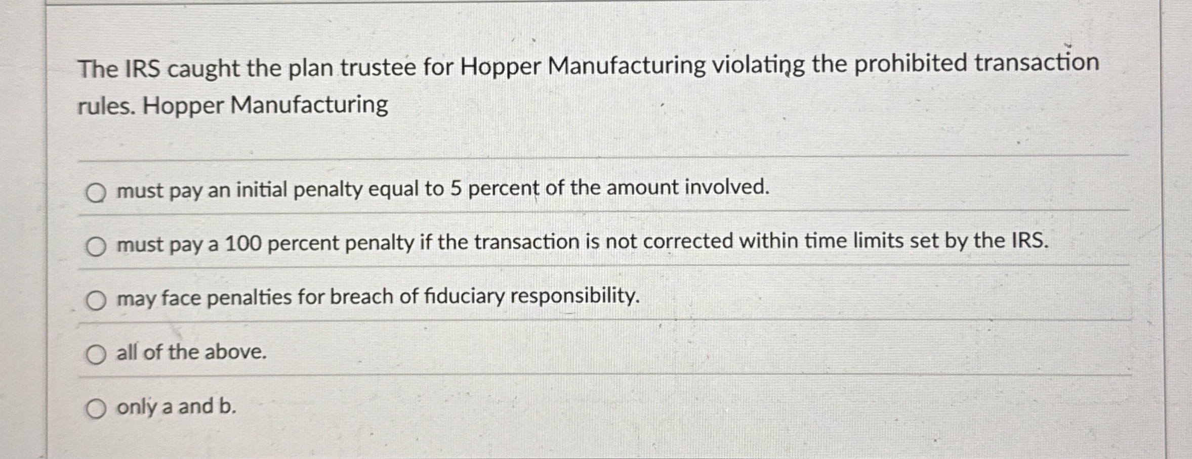 The IRS caught the plan trustee for Hopper