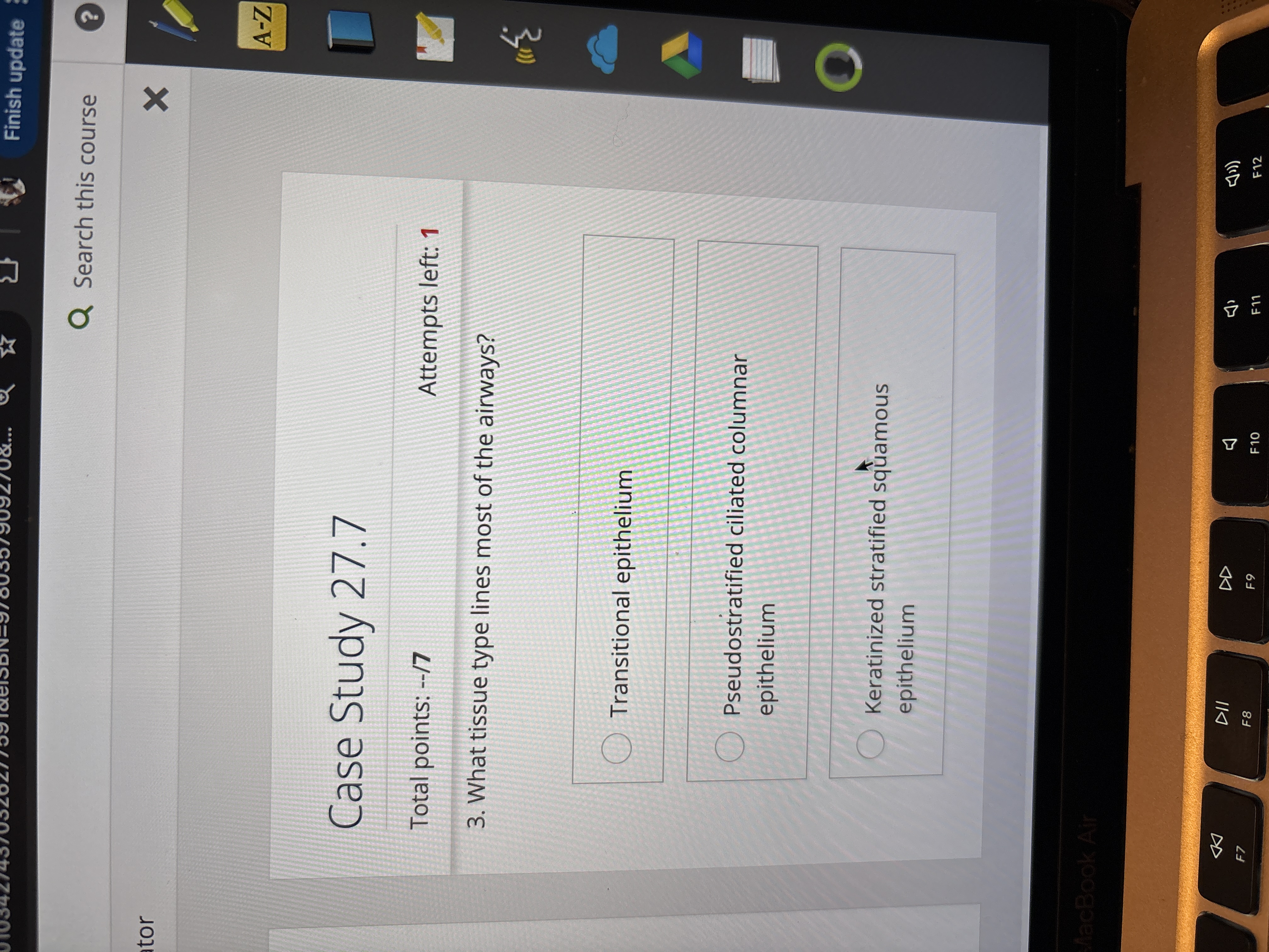 Answer 0&... Finish update Q Search this course ?