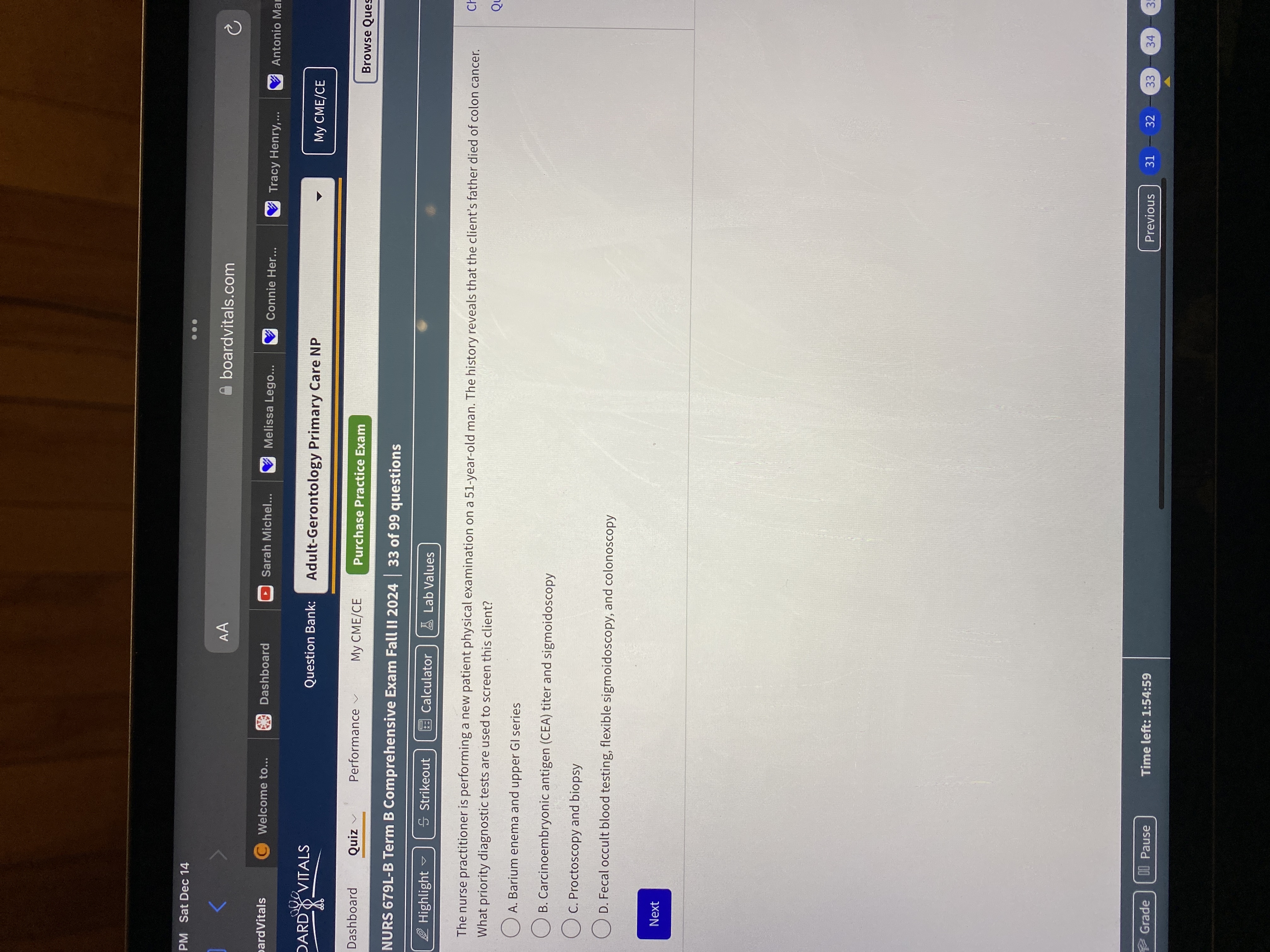 Answer PM Sat Dec 14 .. . AA boardvitals.com