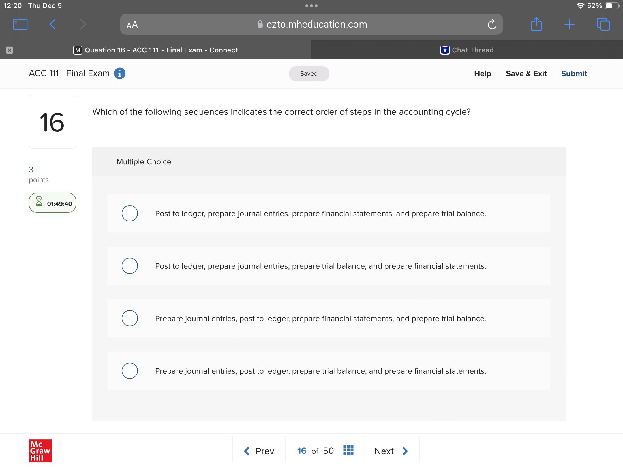 Answer 12:20 Thu Dec 5 Y-\\ @