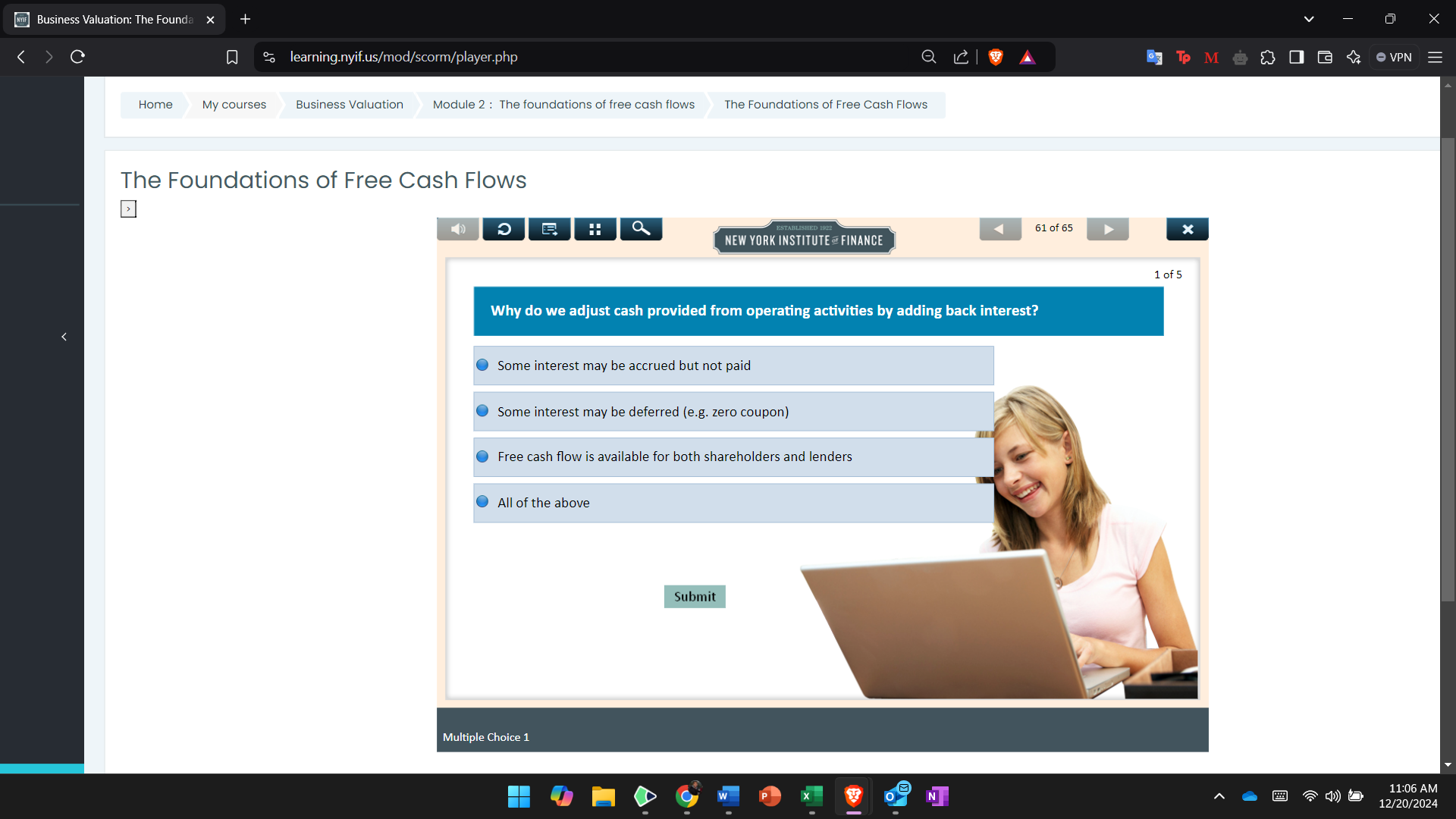 answer this [ Business Valuation: The Found o+ S