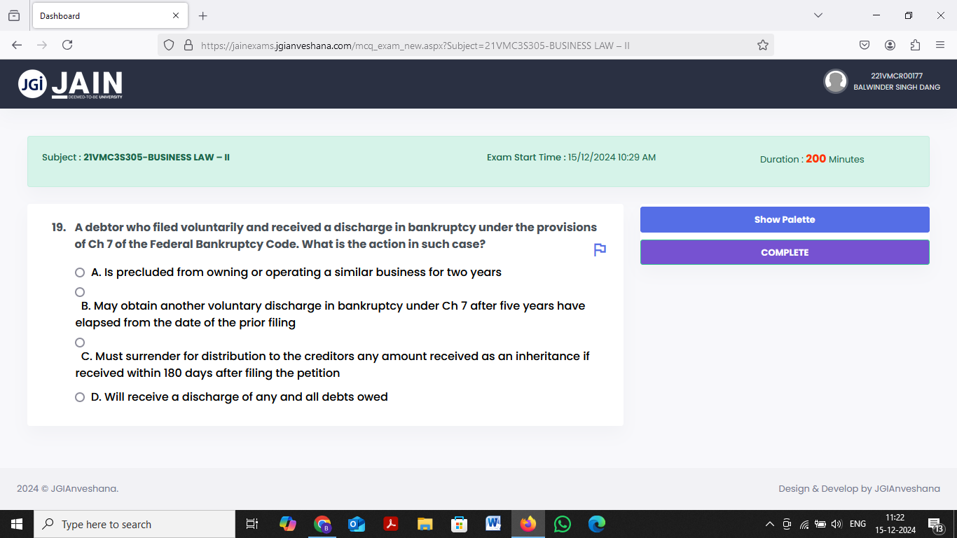 ANSWER Dashboard X + X - C O B