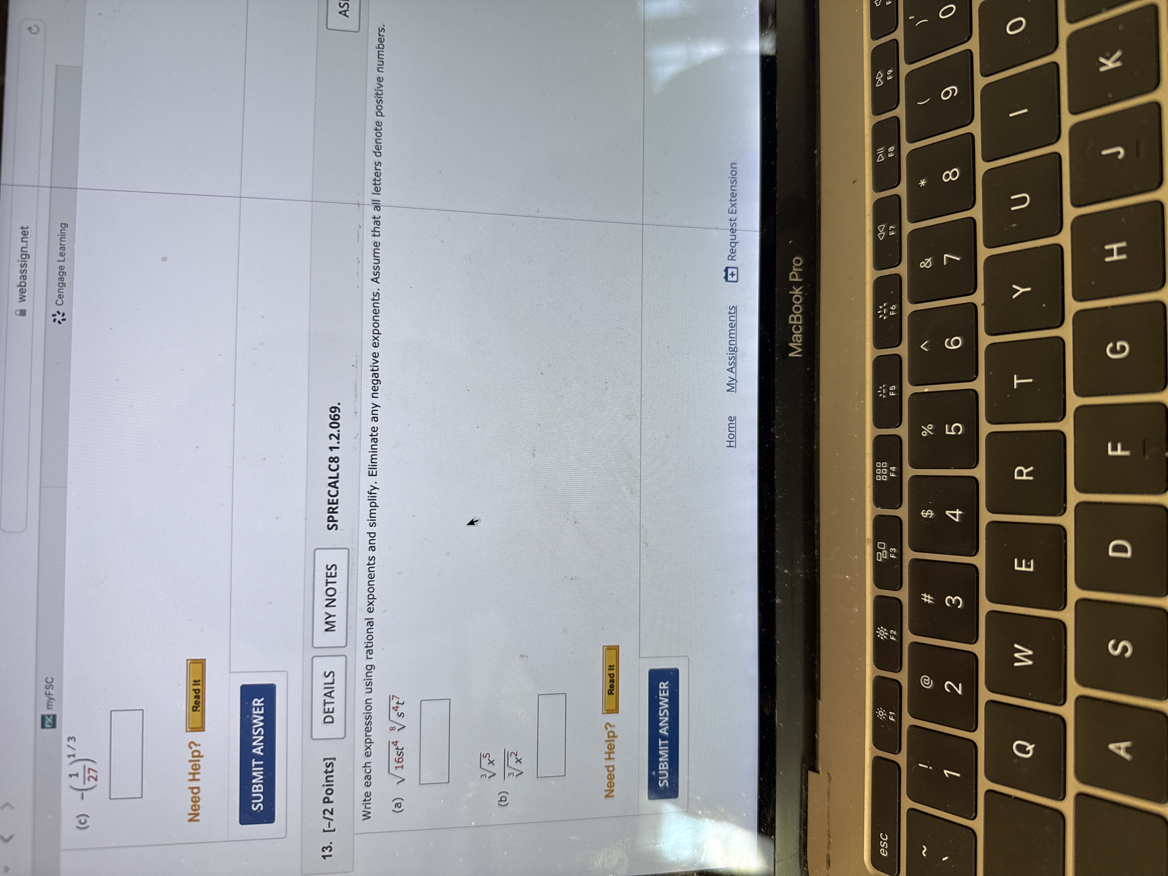 Answer webassign.net C ESC myFSC Cengage Learning
