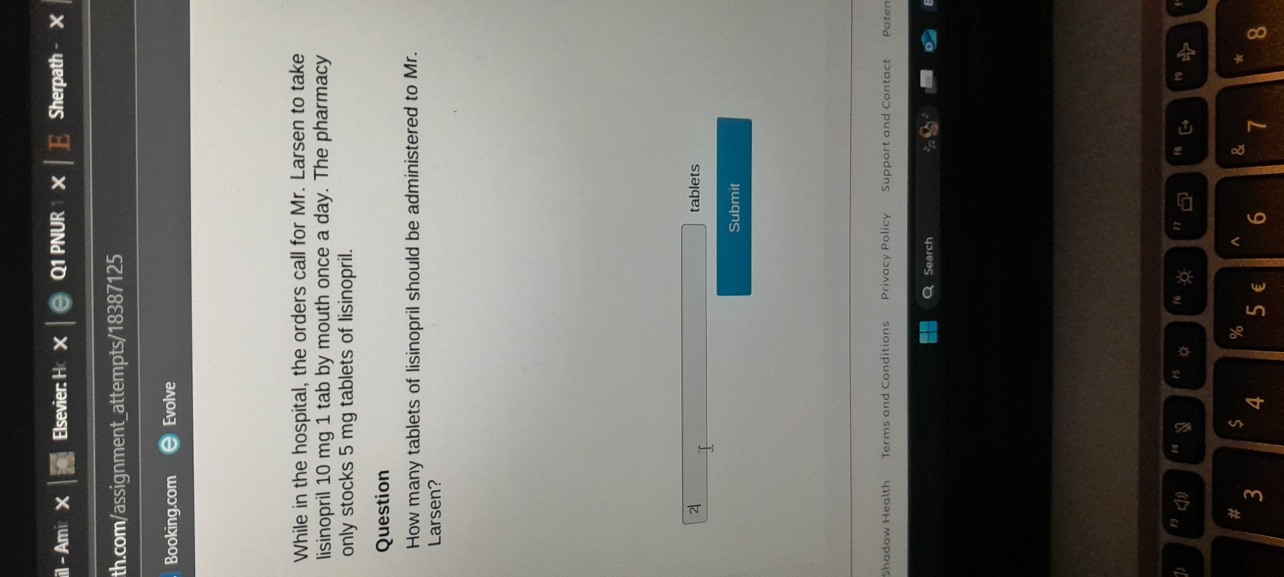 Answers il - Ami X Elsevier: Hc x e Q1 PNUR 1 X E