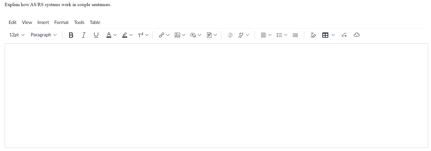 Explain how AS/RS systems work in couple