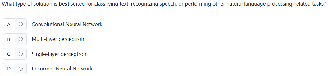 Answer What type of solution is best suited for