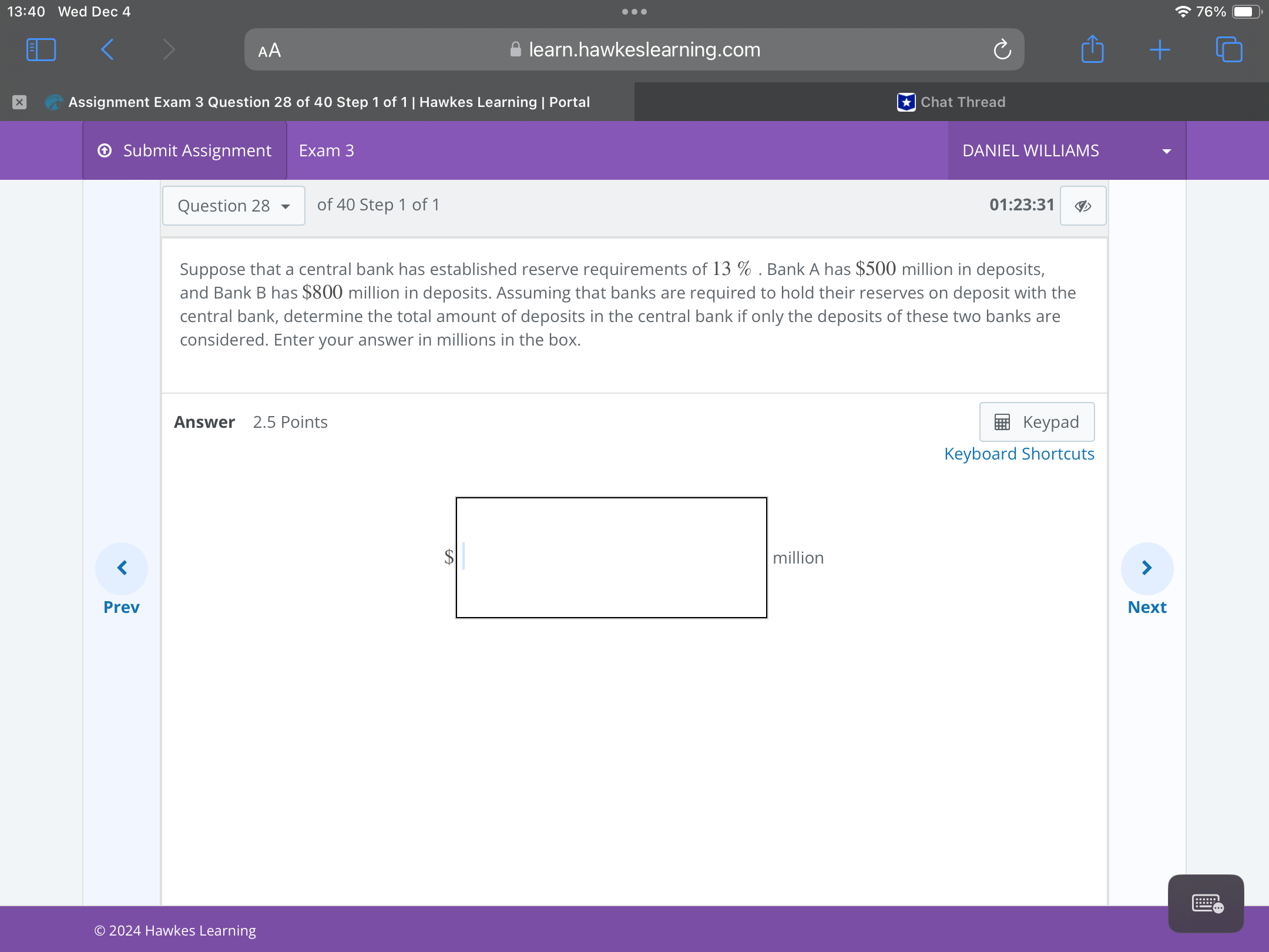 Answer 13:40 Wed Dec 4 L V(7 ] AA &