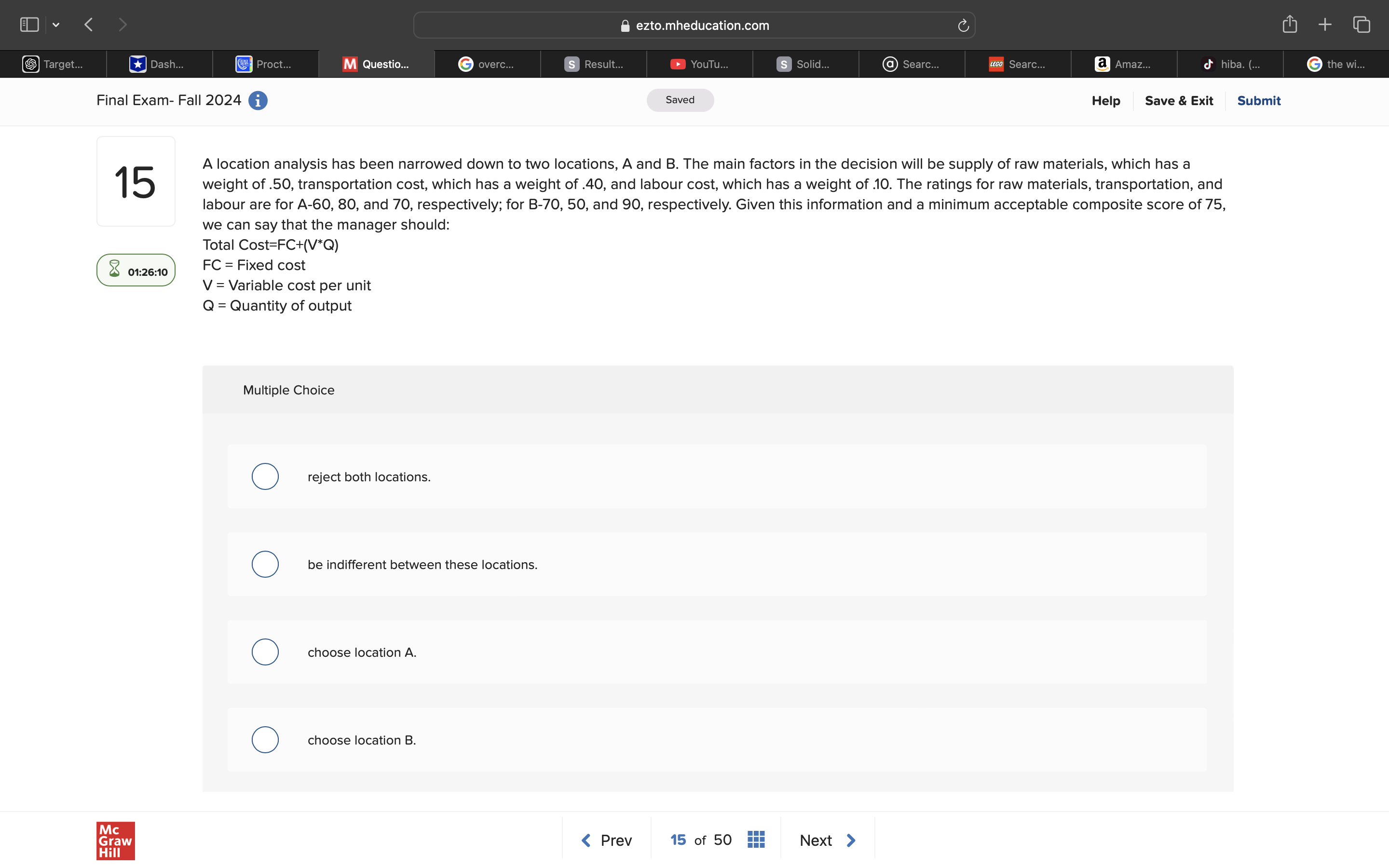 answer @ ezto.mheducation.com S M Questio...