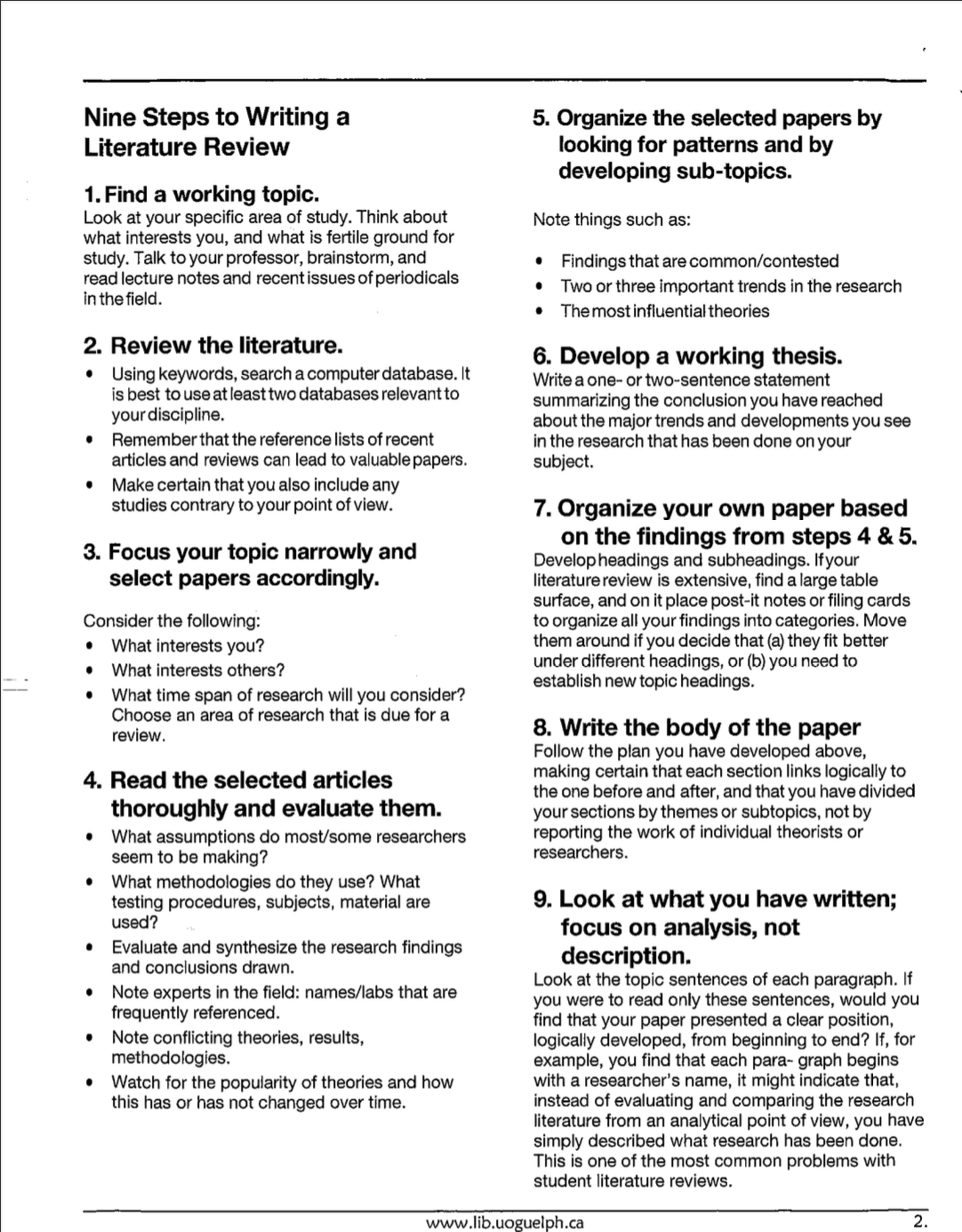 You must use all five of these sources, if you