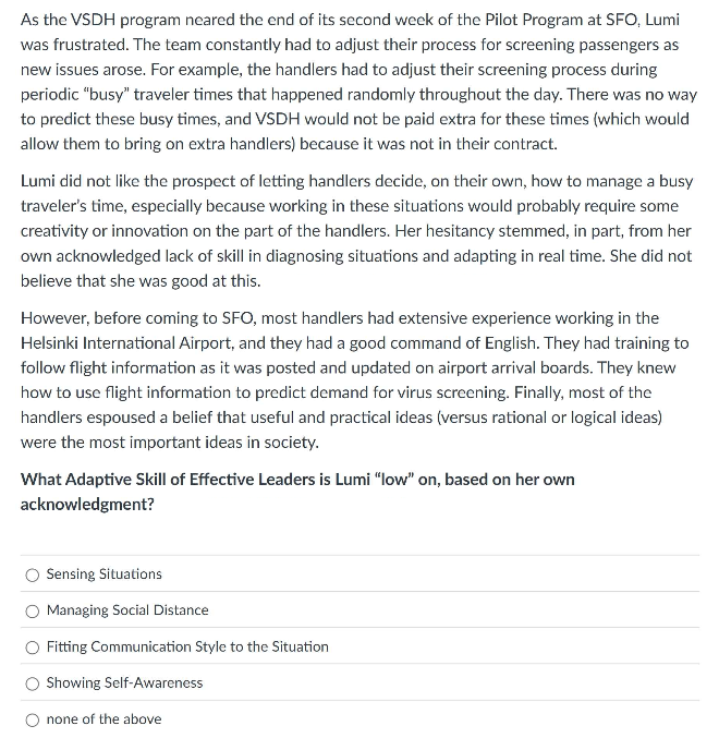 answer As the VSDH program neared the end of its