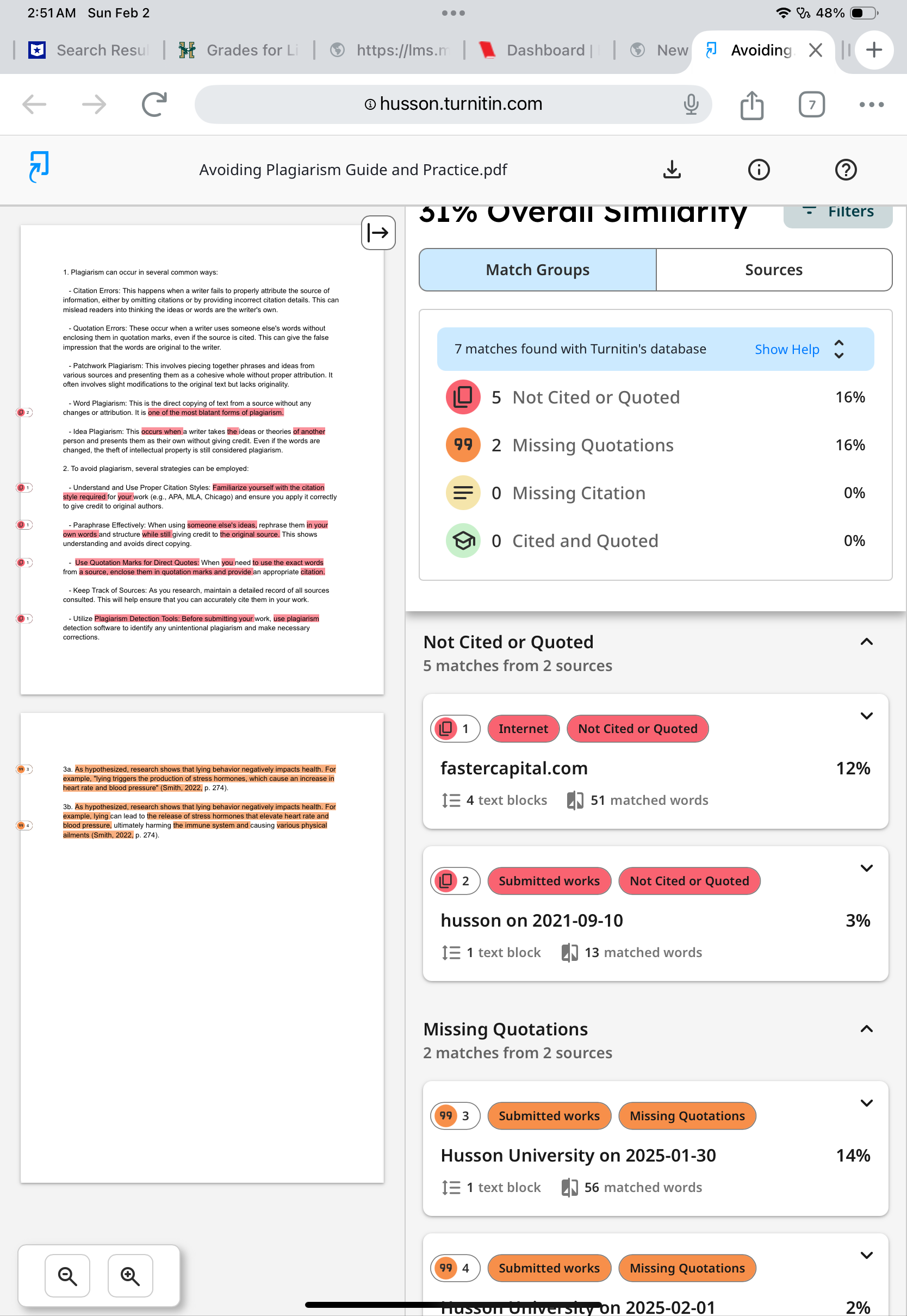 2:51 AM Sun Feb 2 . . . 2 48% Search Resul |