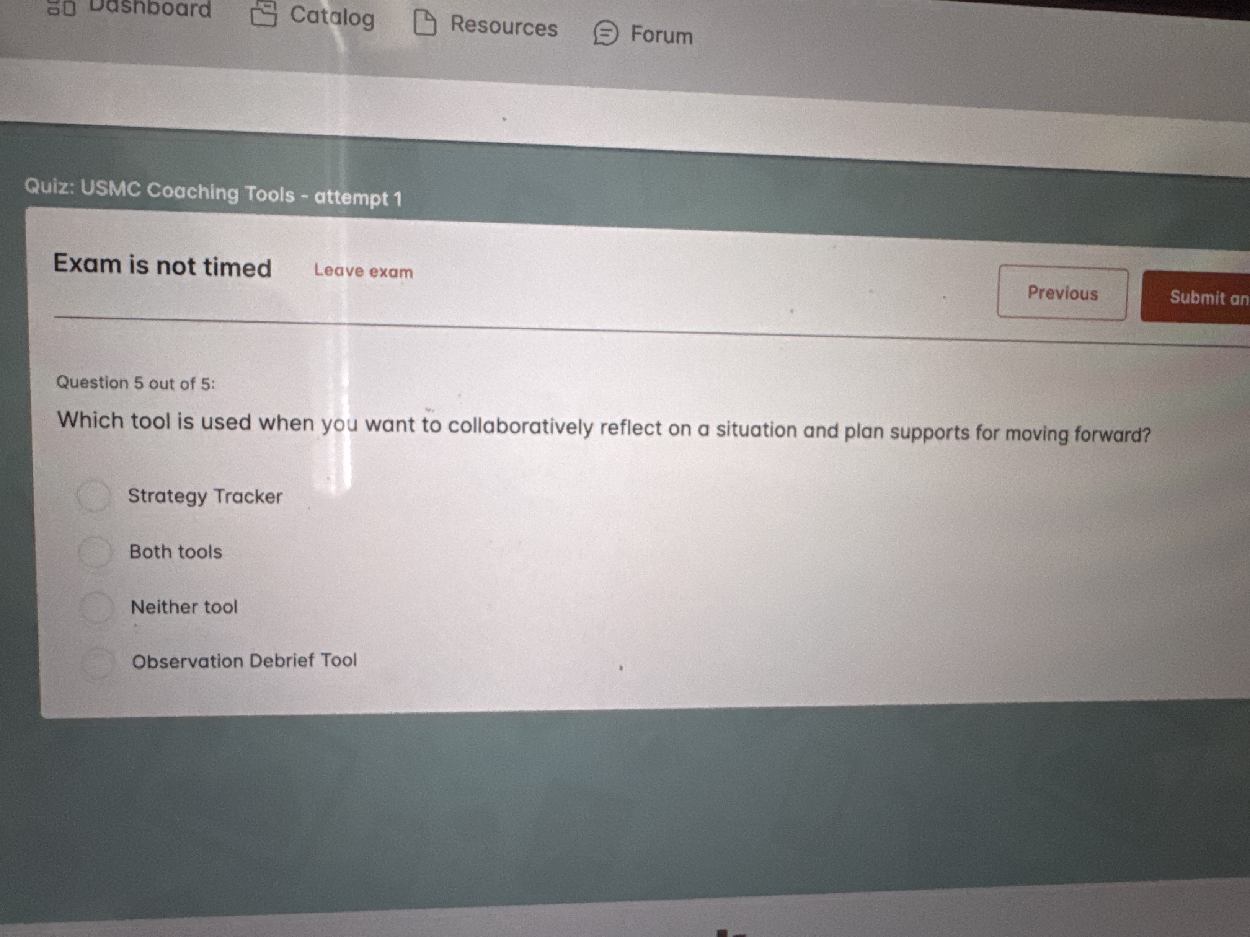 Answer 60 Dashboard Catalog Resources Forum Quiz:
