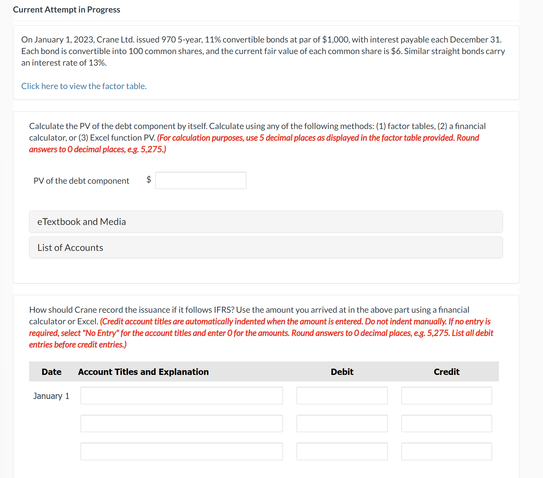 answer on the question Current Attempt in