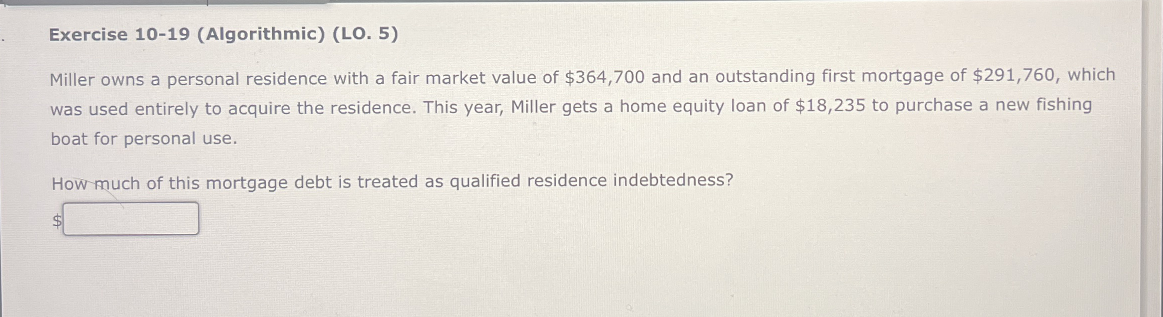 Exercise 1 0 - 1 9 ( Algorithmic ) ( LO . 5 )