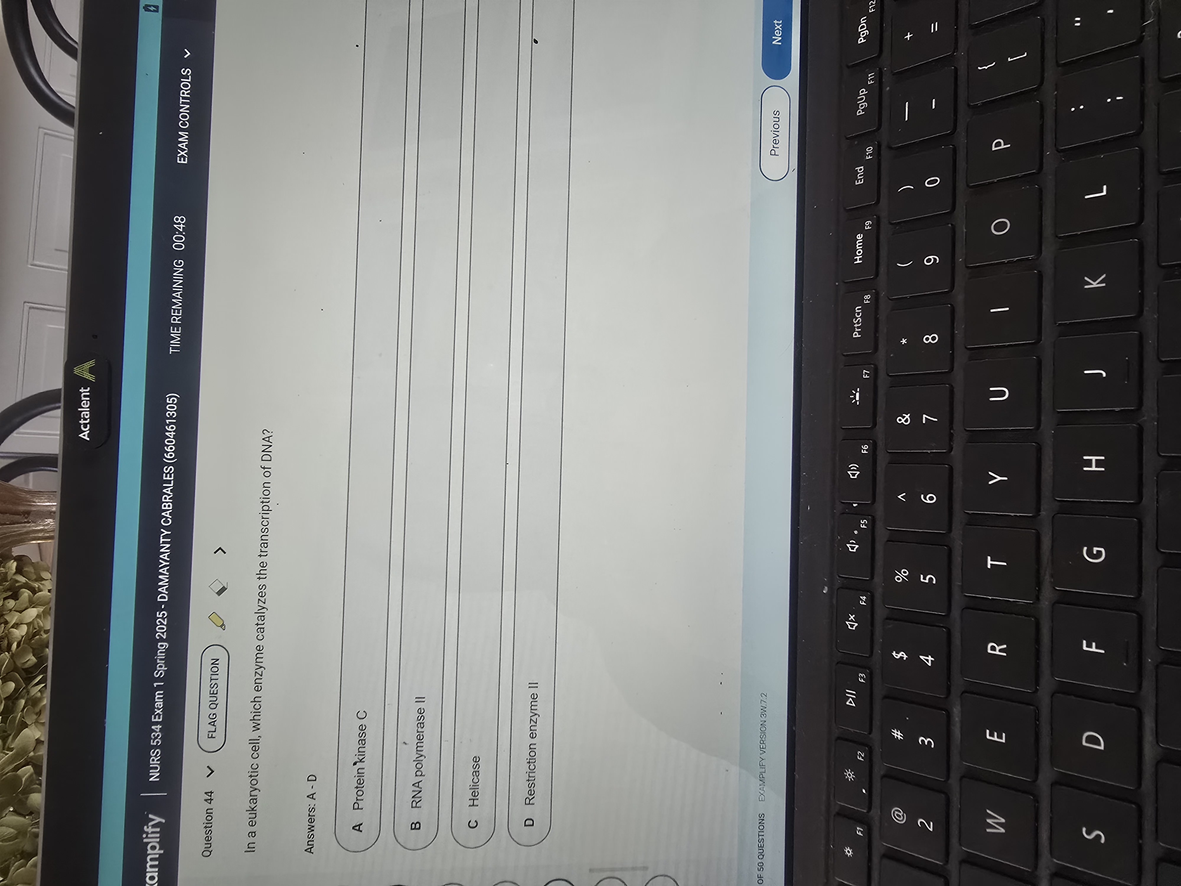answer the attached question Actalent/ EXAM