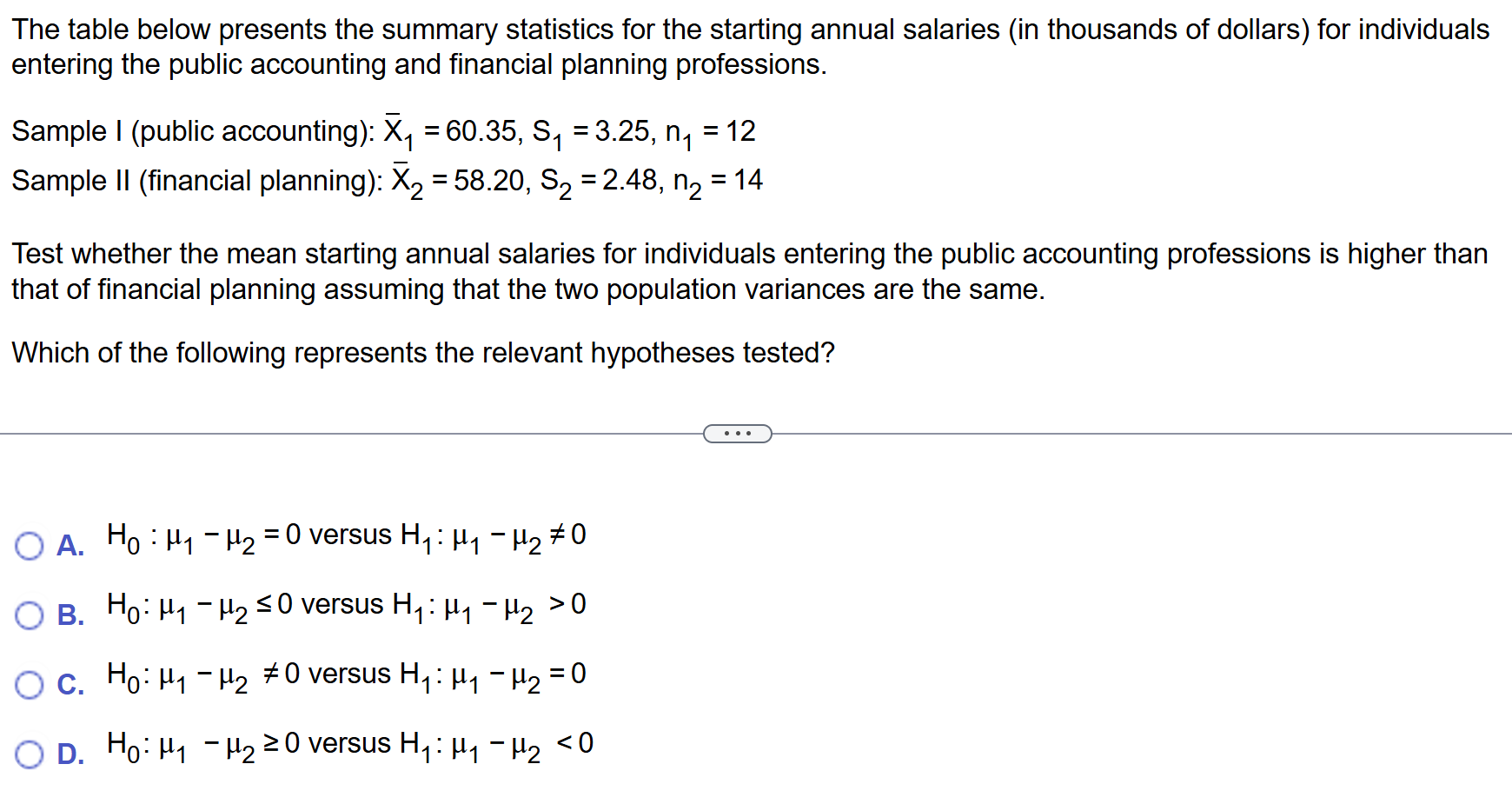 answer The table below presents the summary