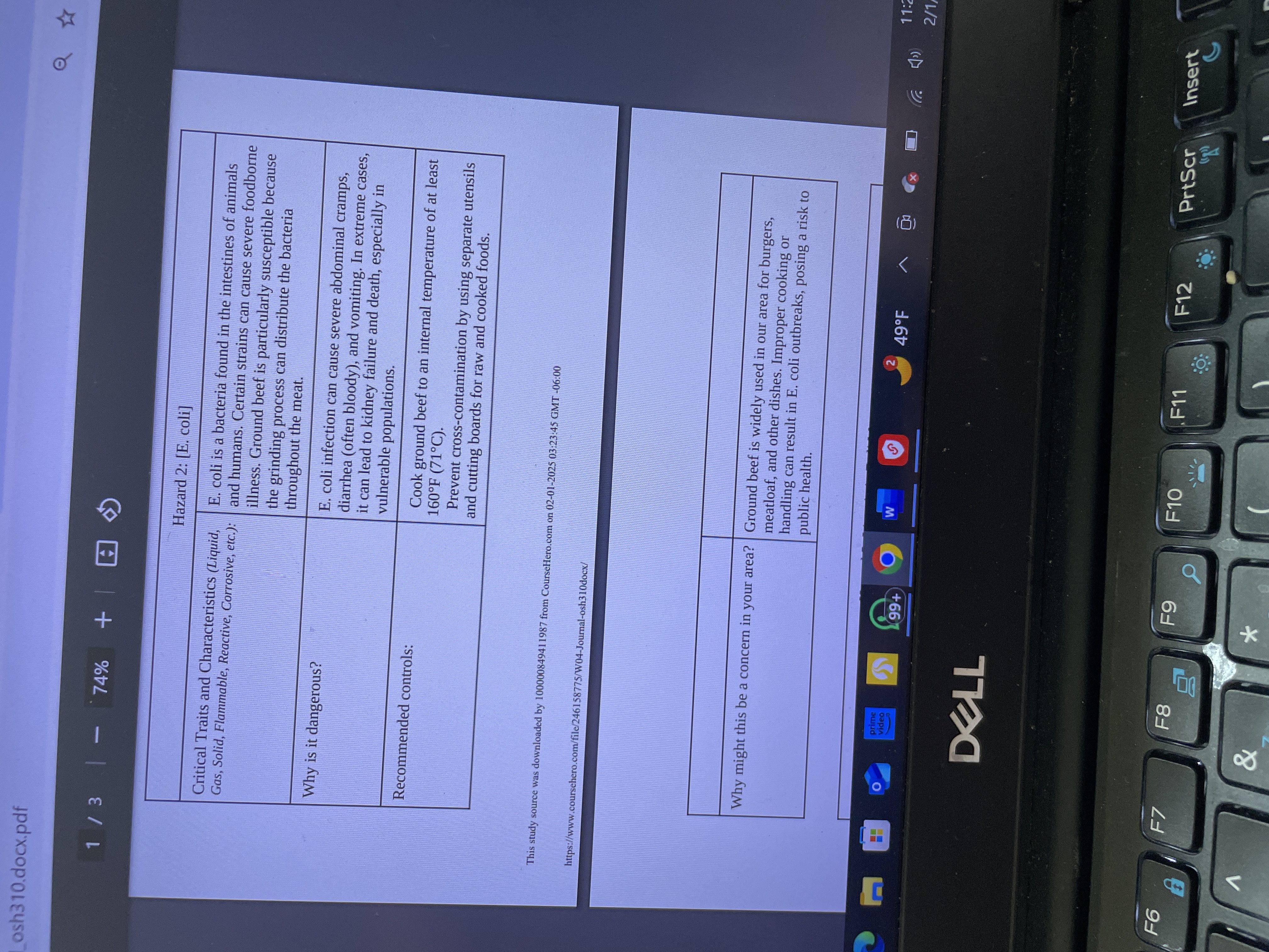 Paraphrase osh310.docx.pdf 1 /3 - 74% + Hazard 2: