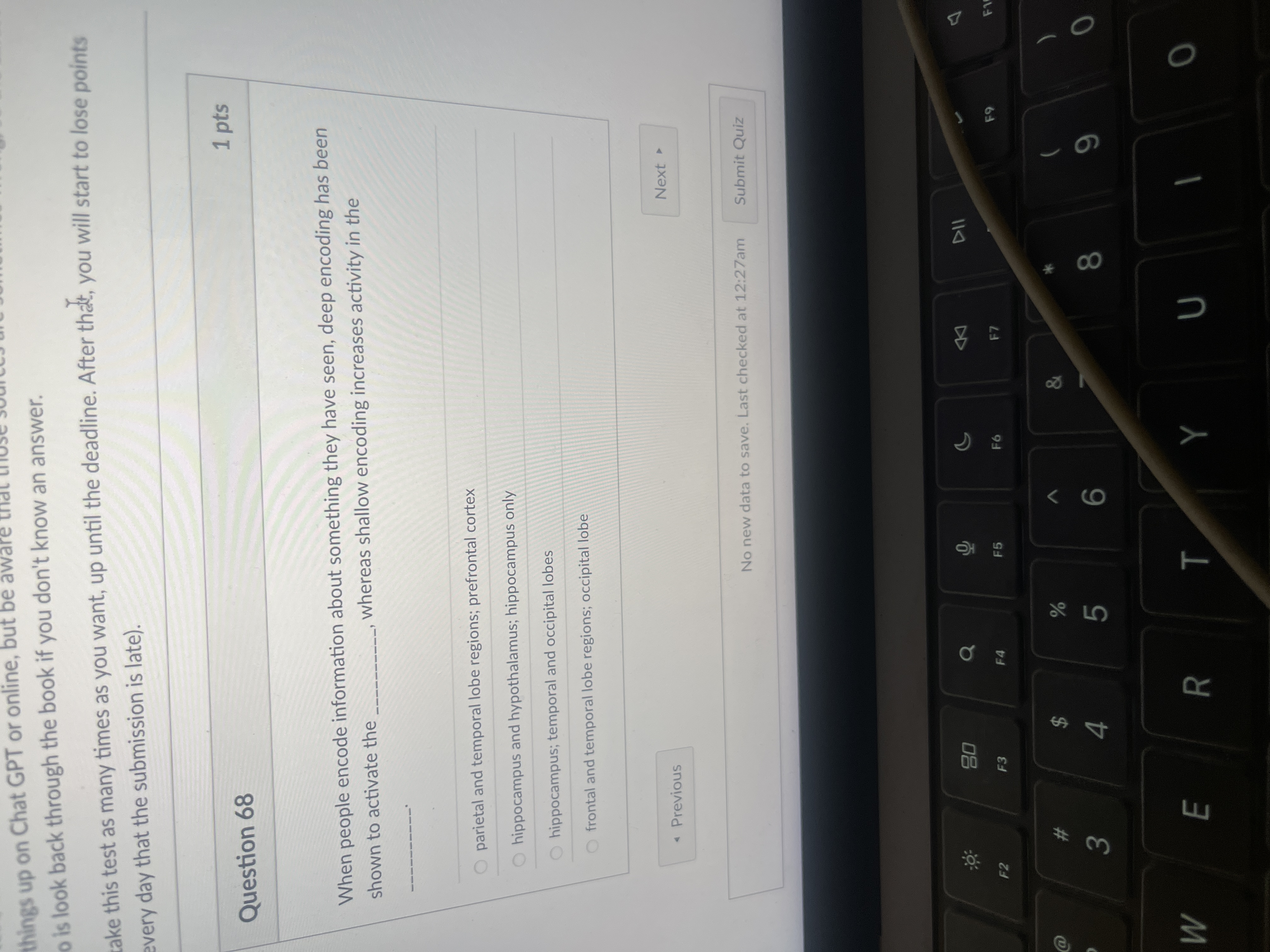 answer things up on Chat GPT or online, but be