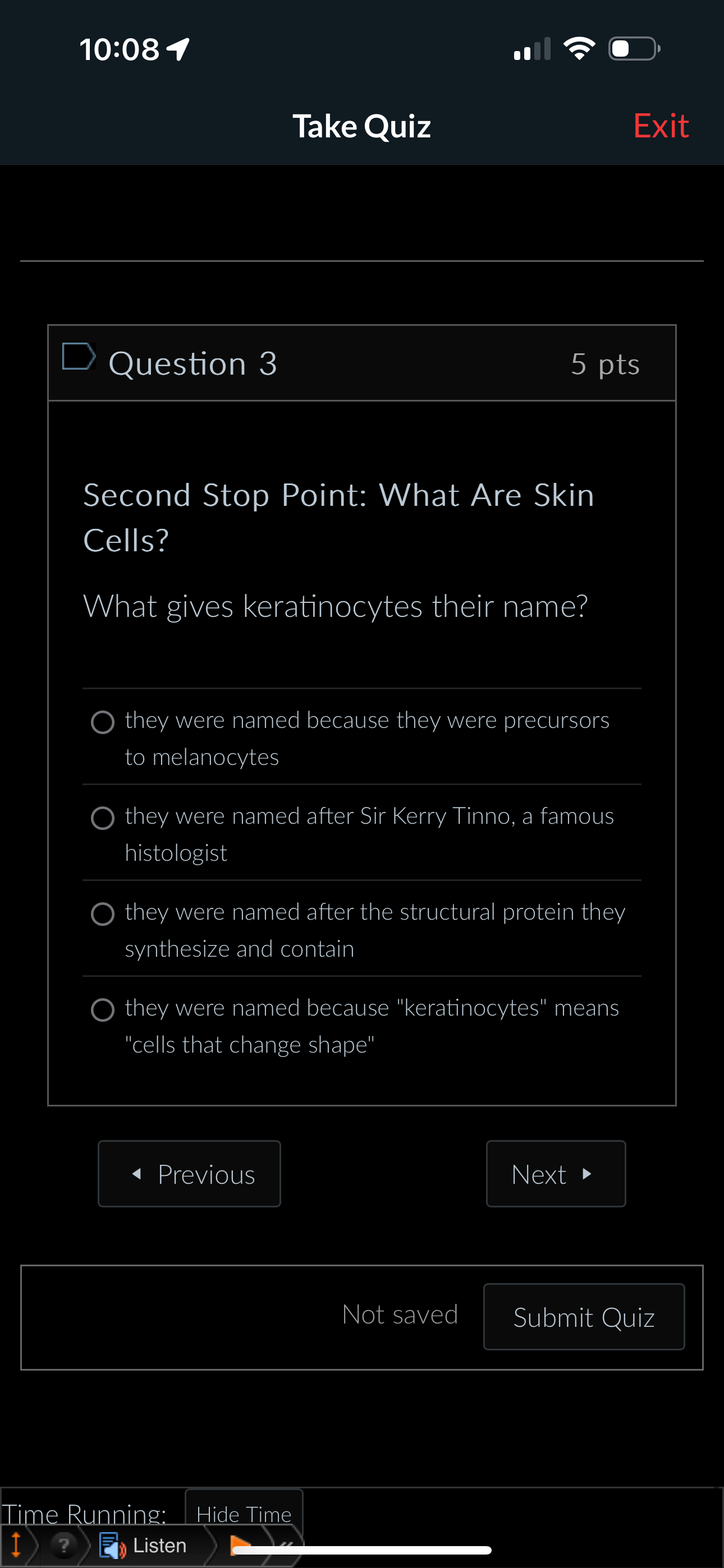 Answer Take Quiz L Question 3 5 pts Second Stop