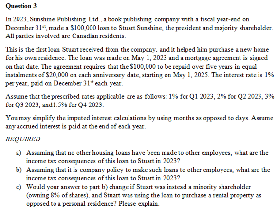 answer this Question 3 In 2023, Sunshine