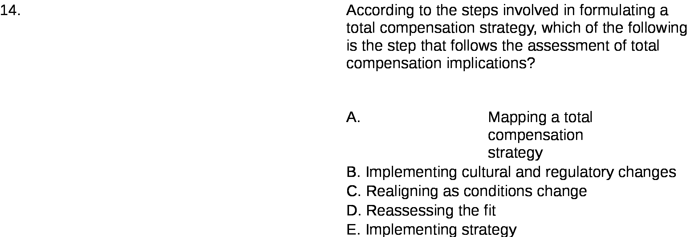 14. According to the steps involved in