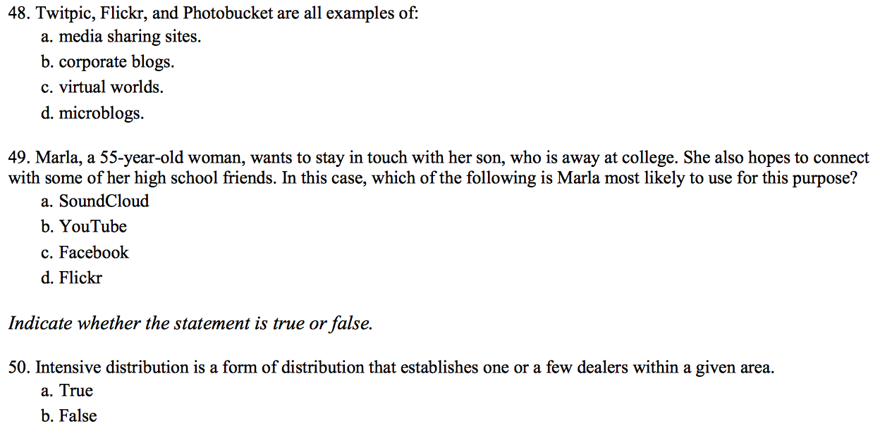 This some marketing question i need help. please