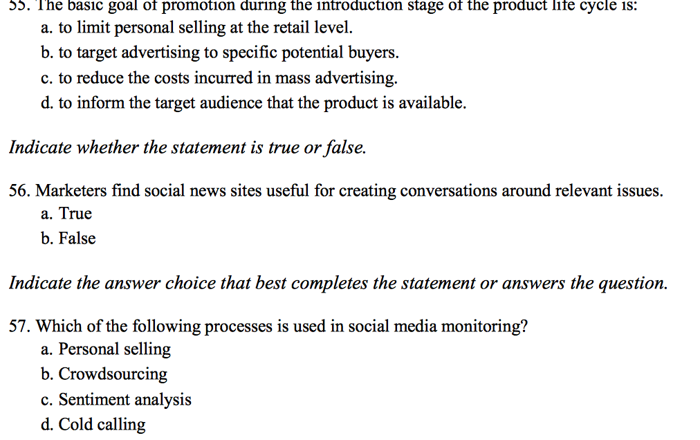 This some marketing question i need help. please