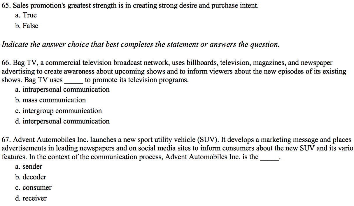 This some marketing question i need help. please